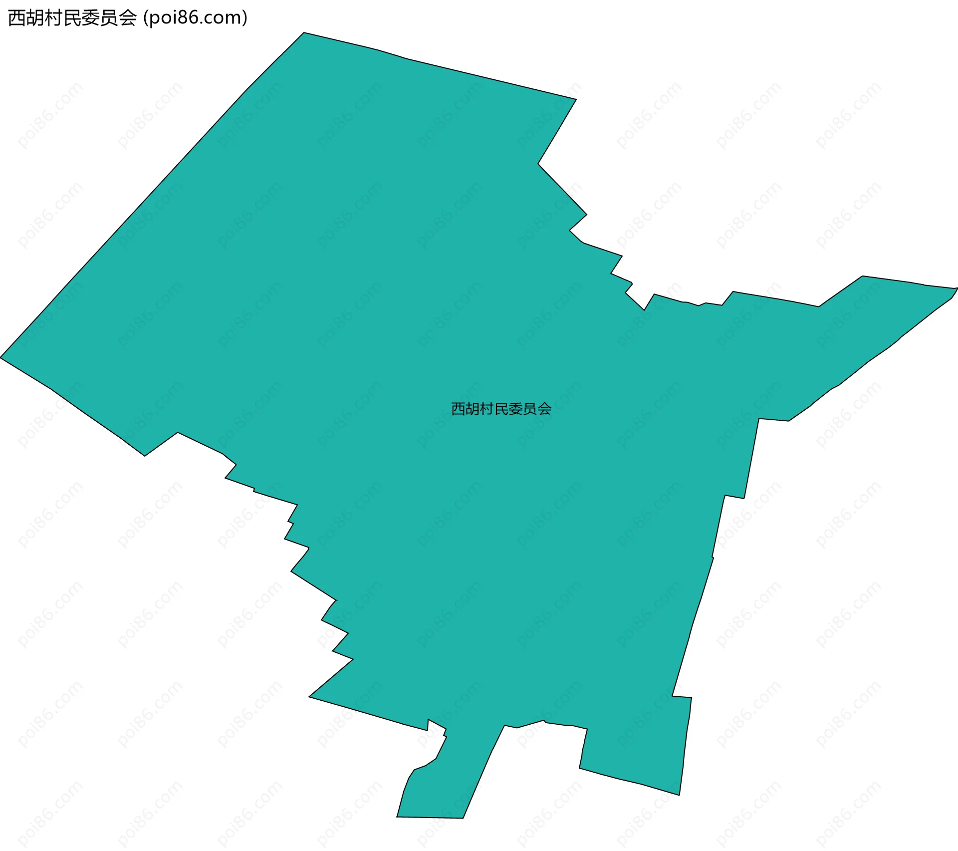 西胡村民委员会边界地图