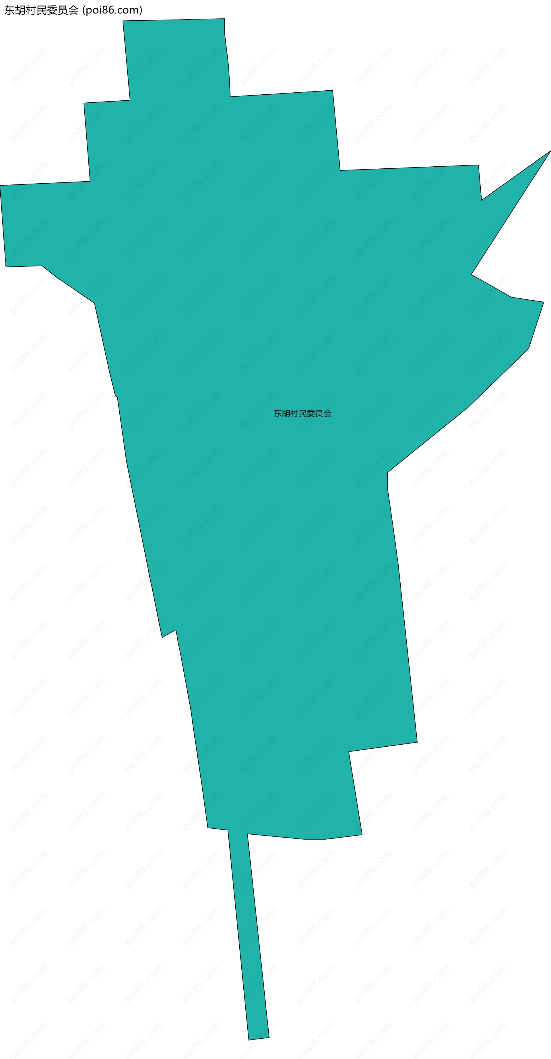 东胡村民委员会边界地图