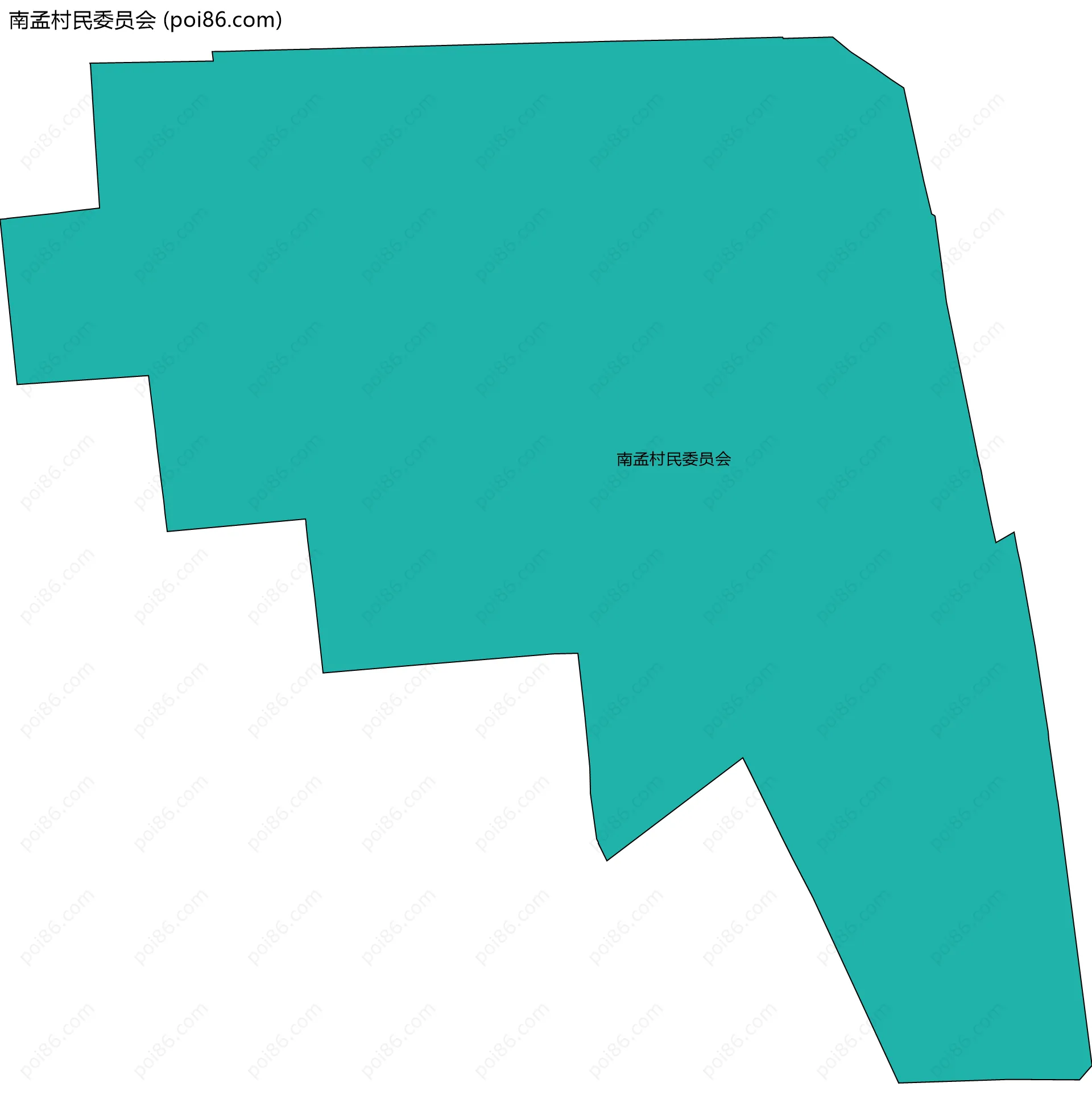 南孟村民委员会边界地图