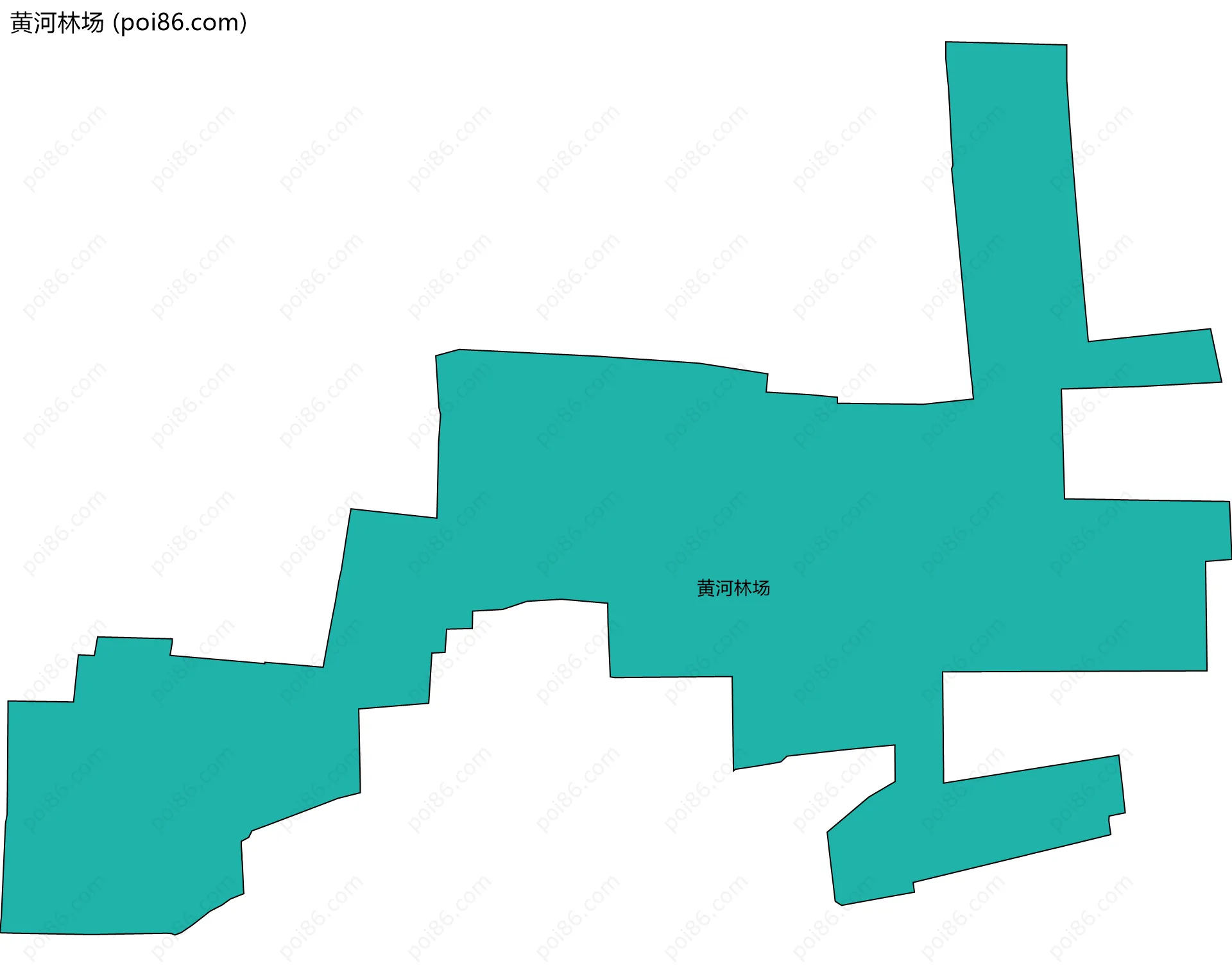 黄河林场边界地图
