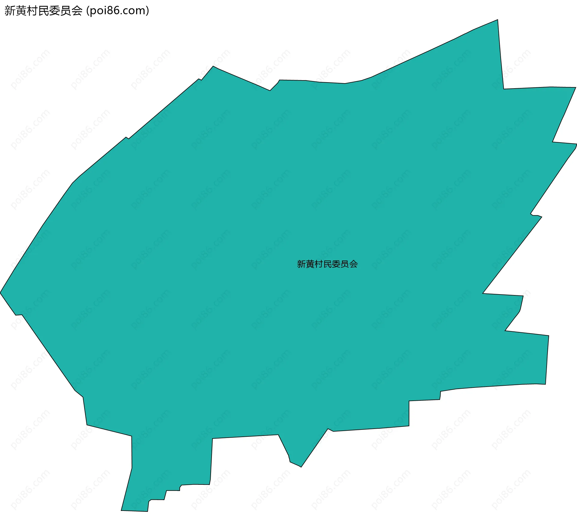 新黄村民委员会边界地图