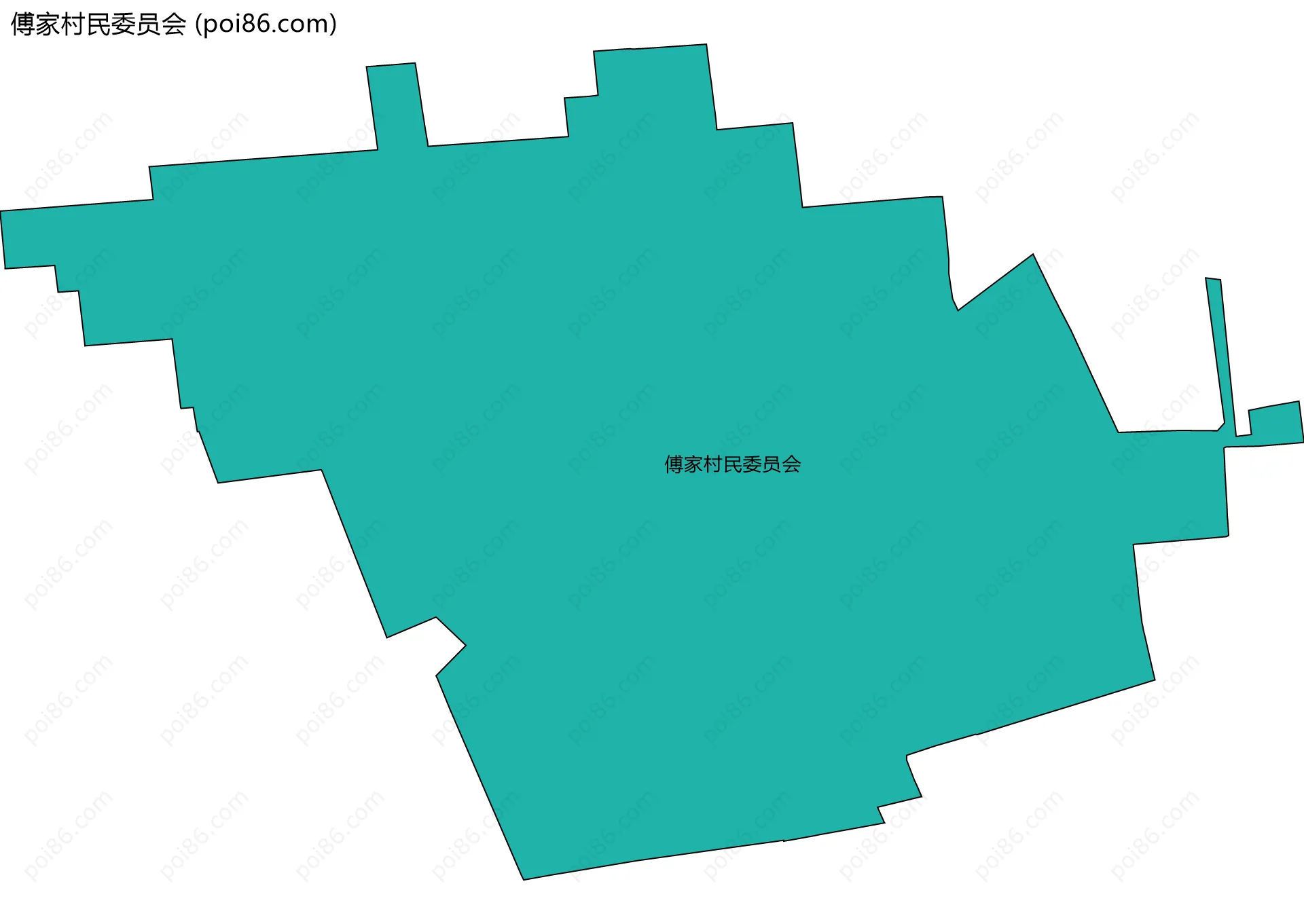 傅家村民委员会边界地图