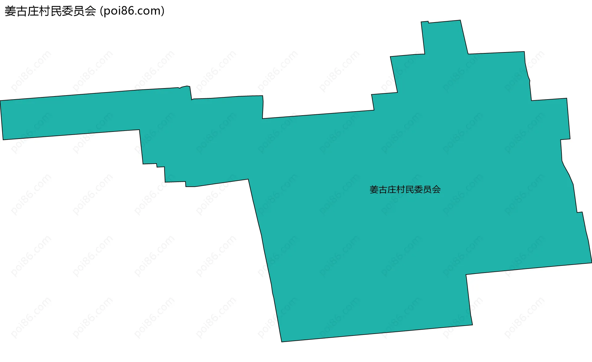 姜古庄村民委员会边界地图