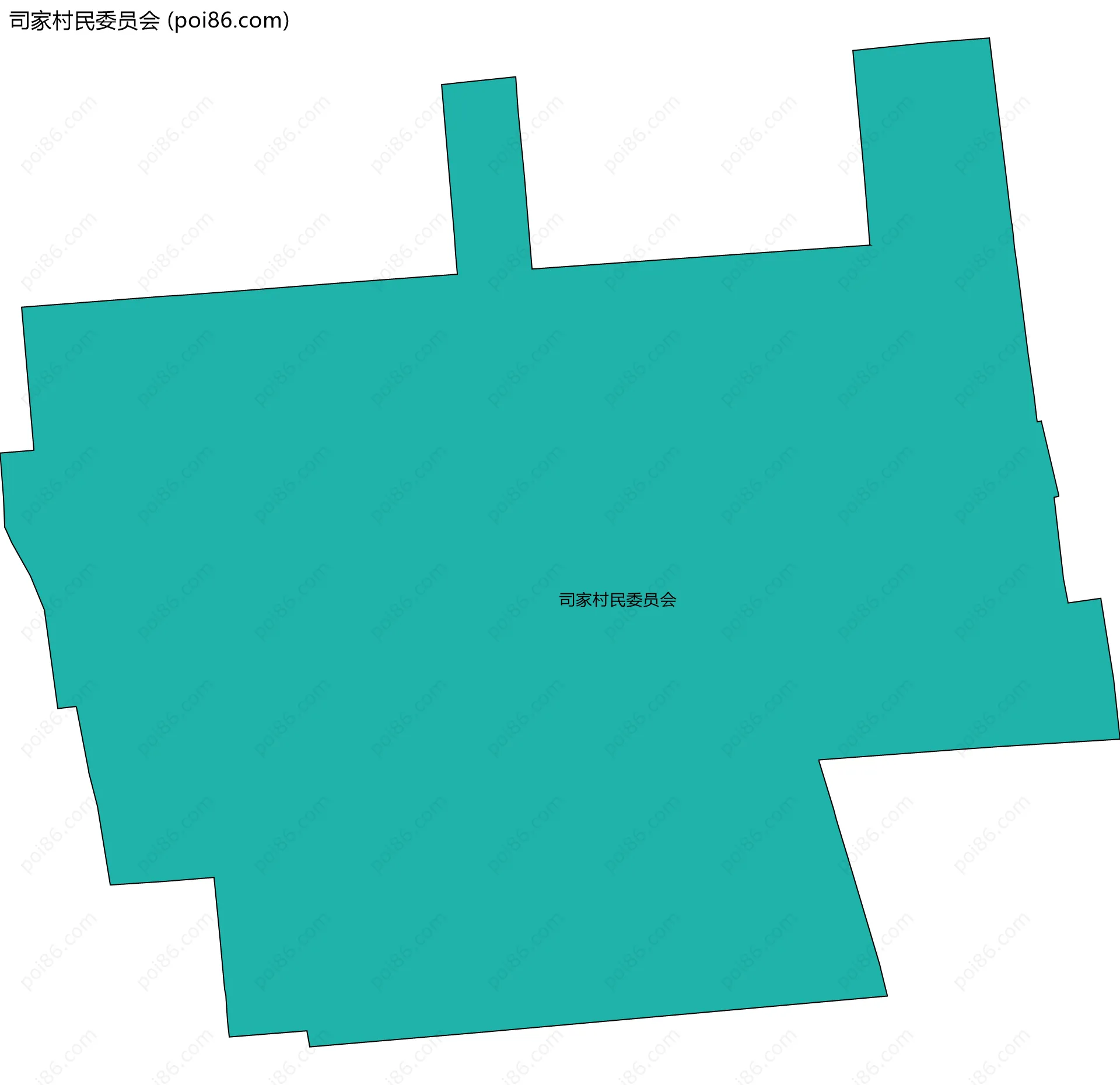司家村民委员会边界地图