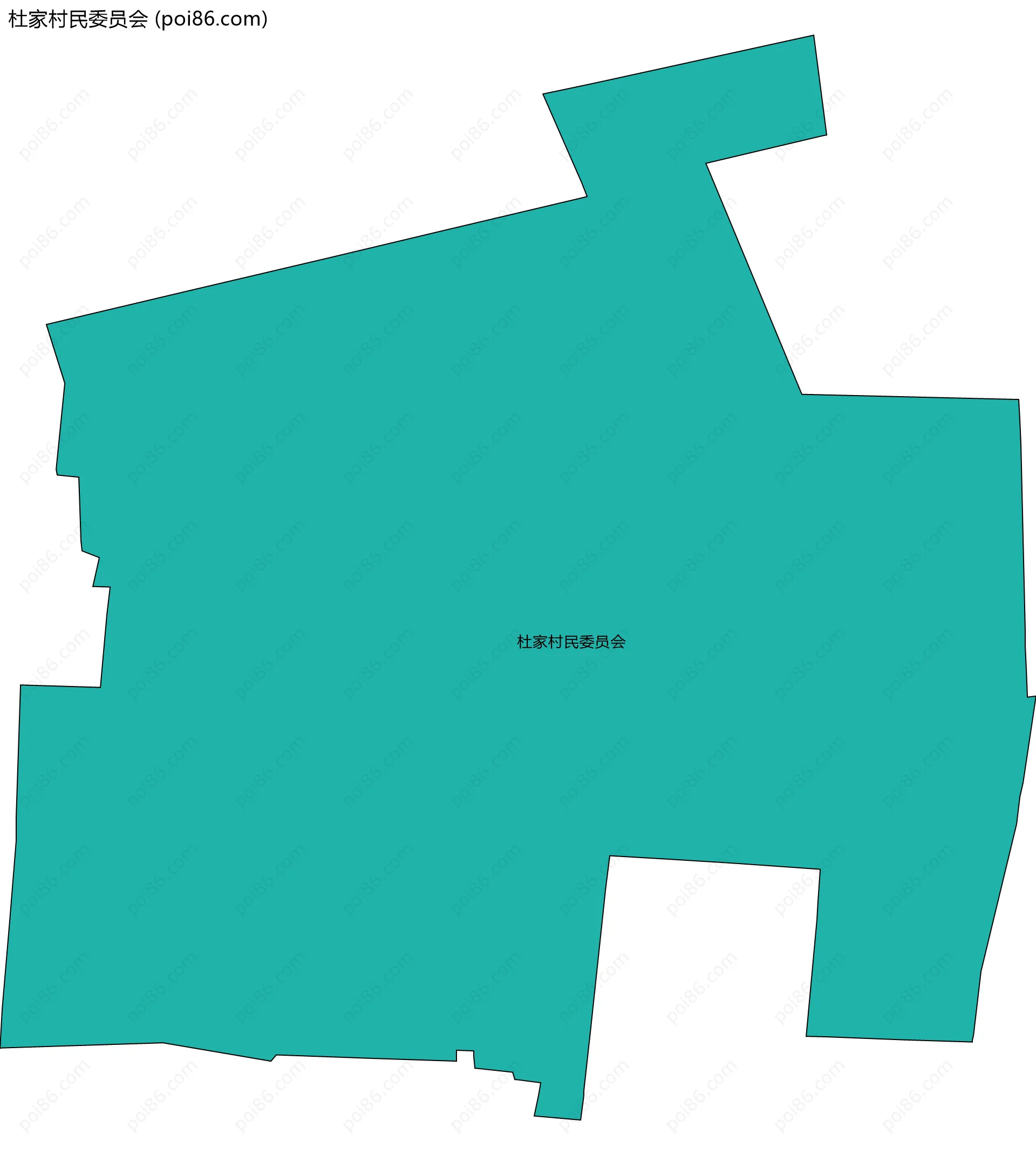 杜家村民委员会边界地图