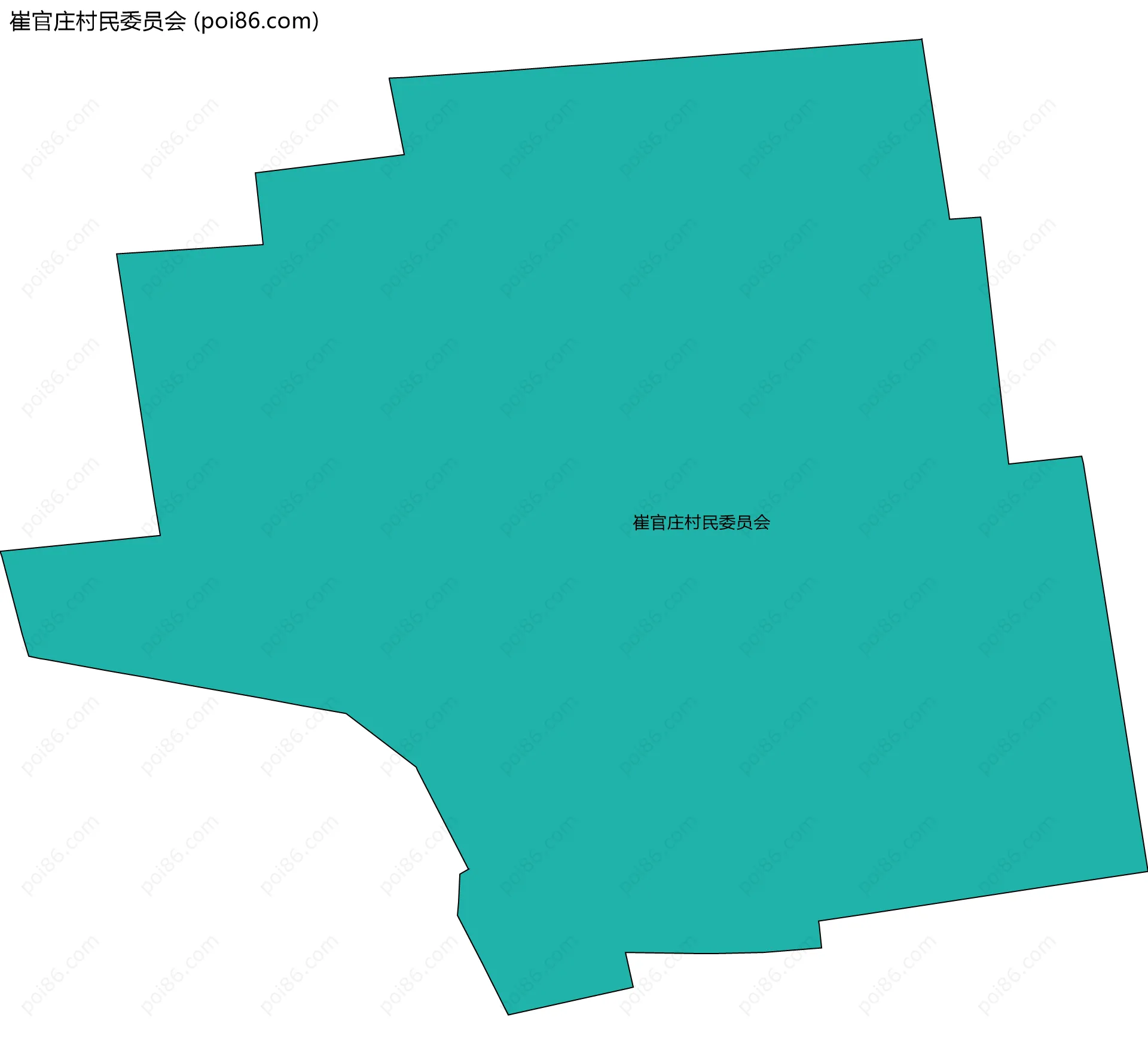 崔官庄村民委员会边界地图
