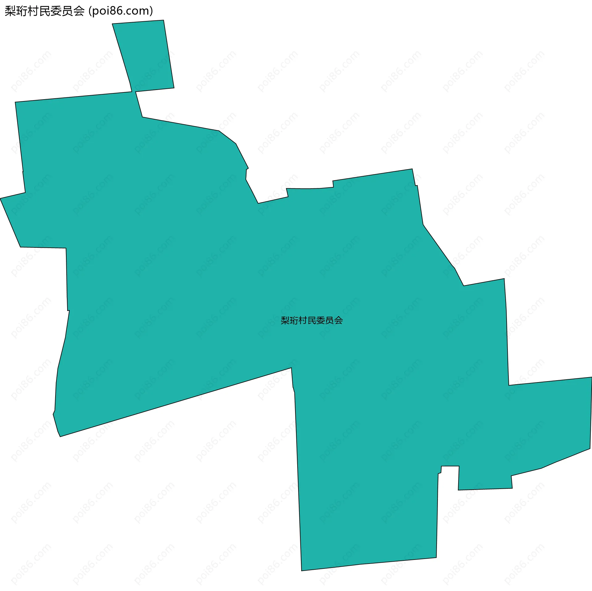 梨珩村民委员会边界地图