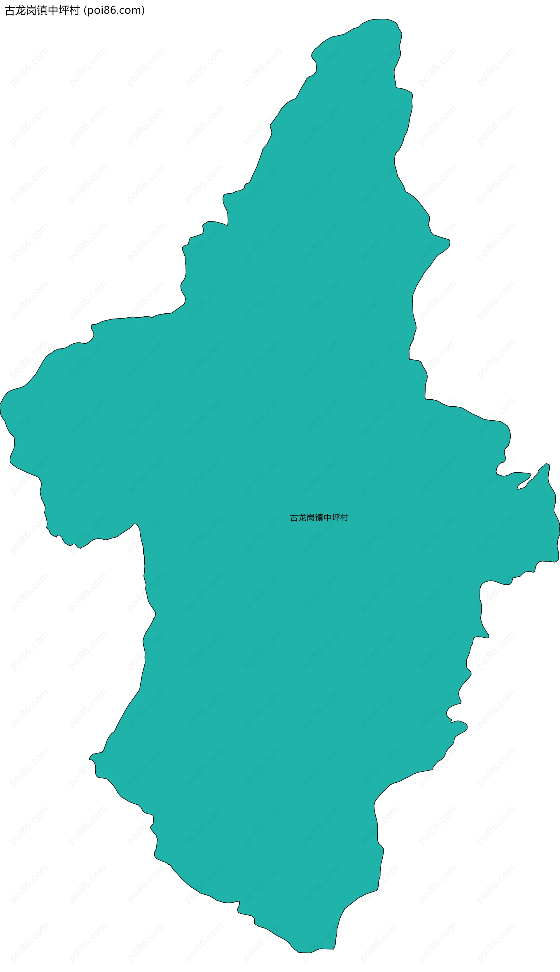 古龙岗镇中坪村边界地图