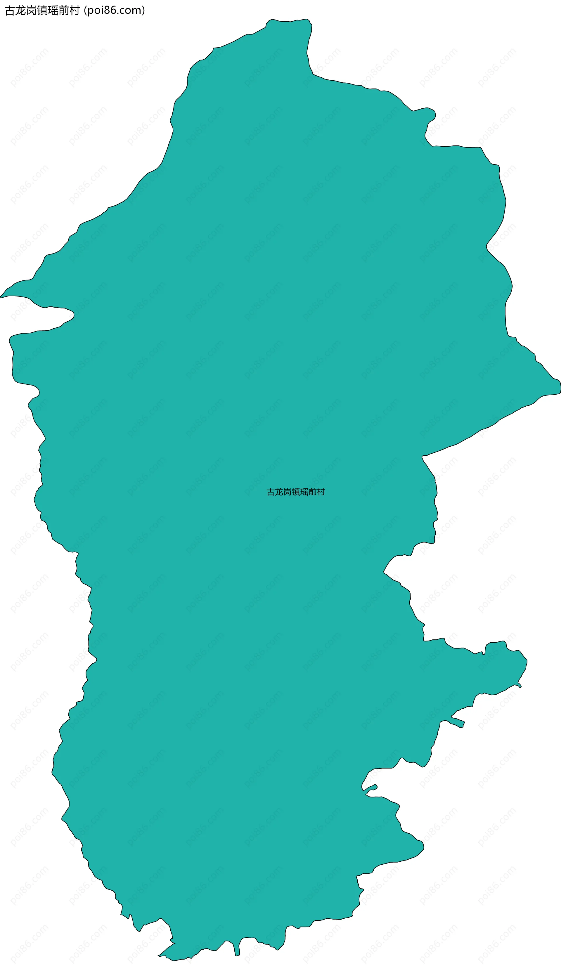 古龙岗镇瑶前村边界地图