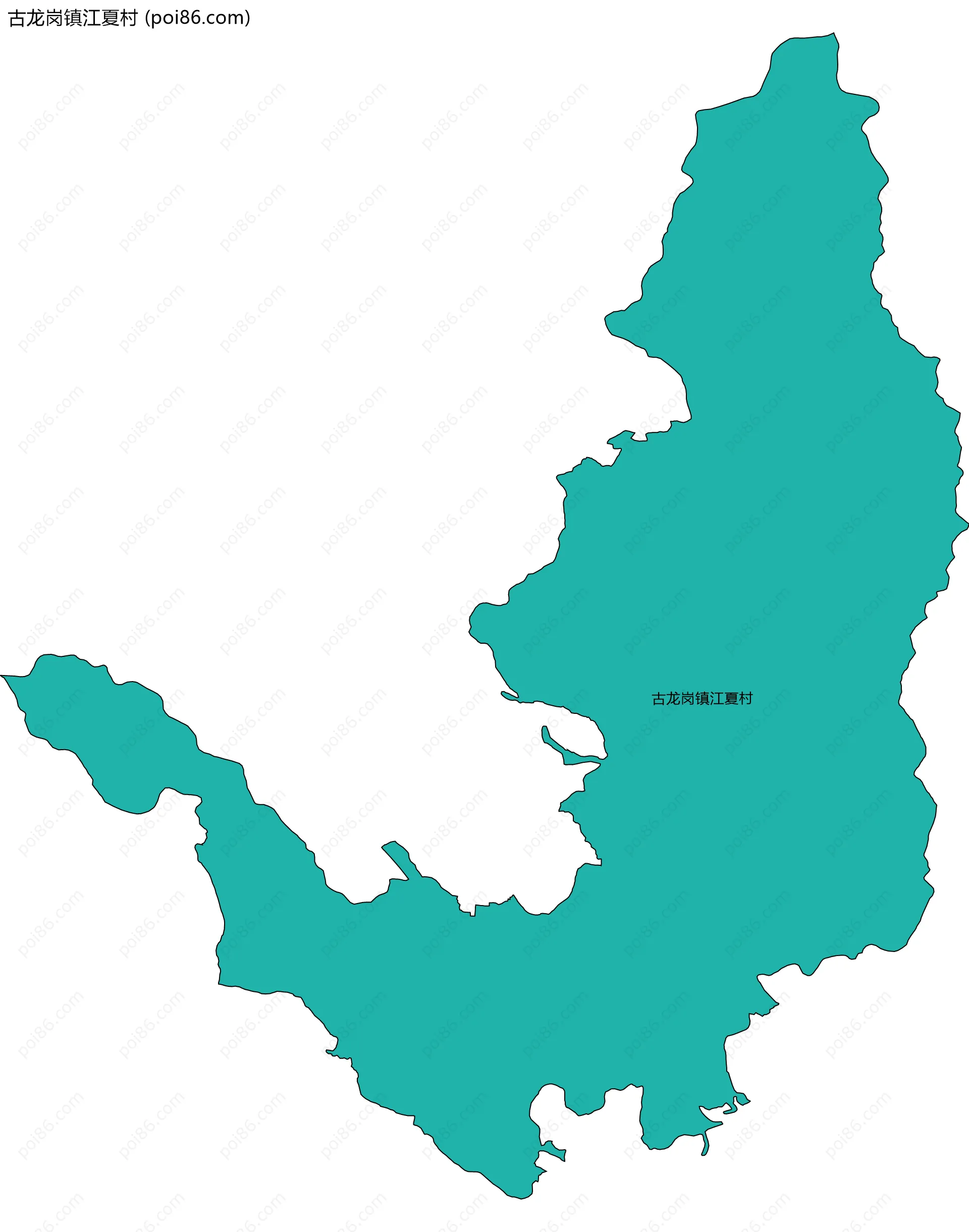 古龙岗镇江夏村边界地图