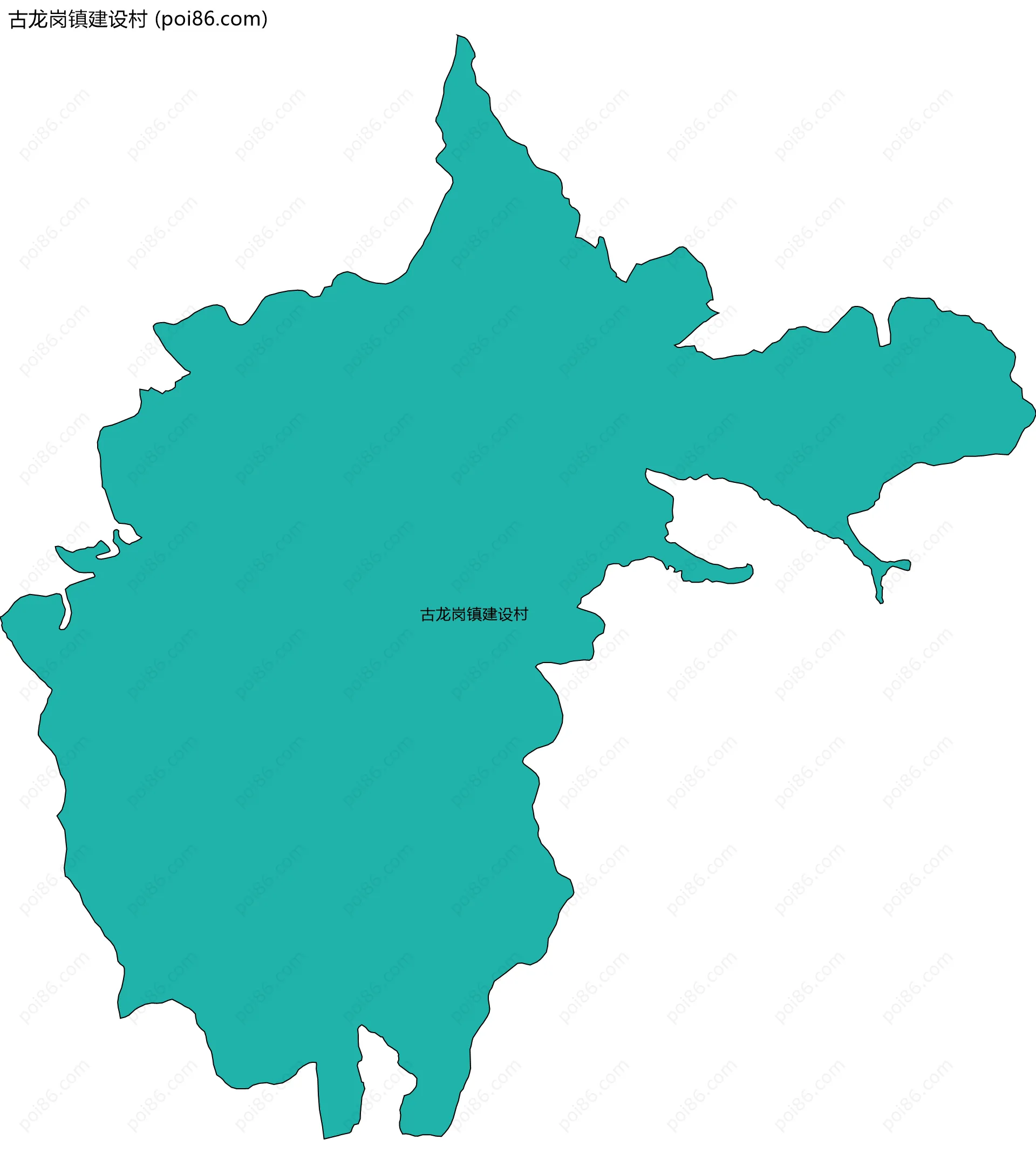 古龙岗镇建设村边界地图