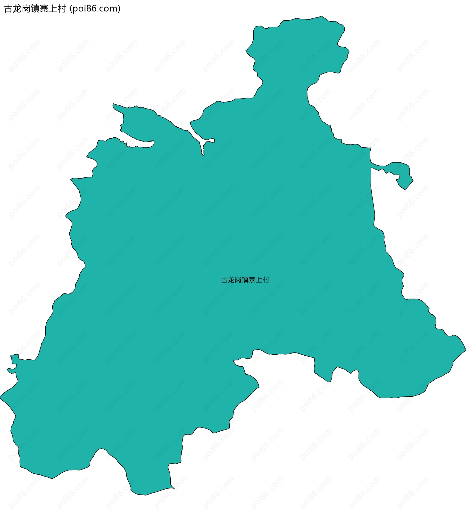 古龙岗镇寨上村边界地图