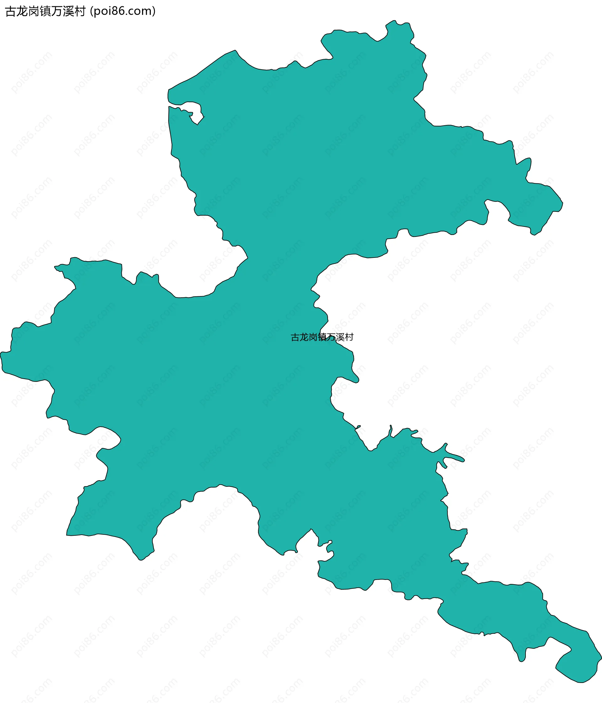 古龙岗镇万溪村边界地图