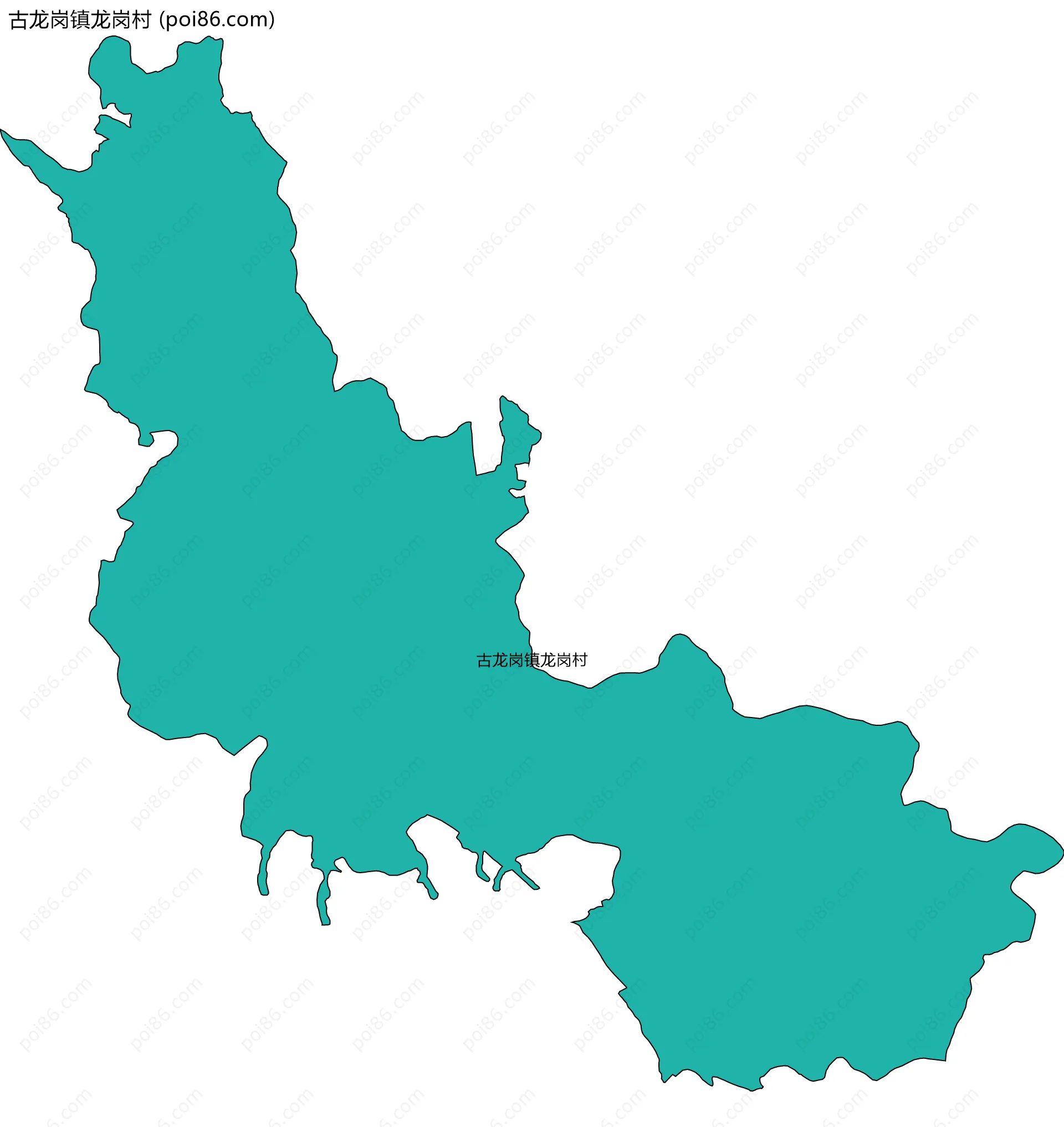 古龙岗镇龙岗村边界地图