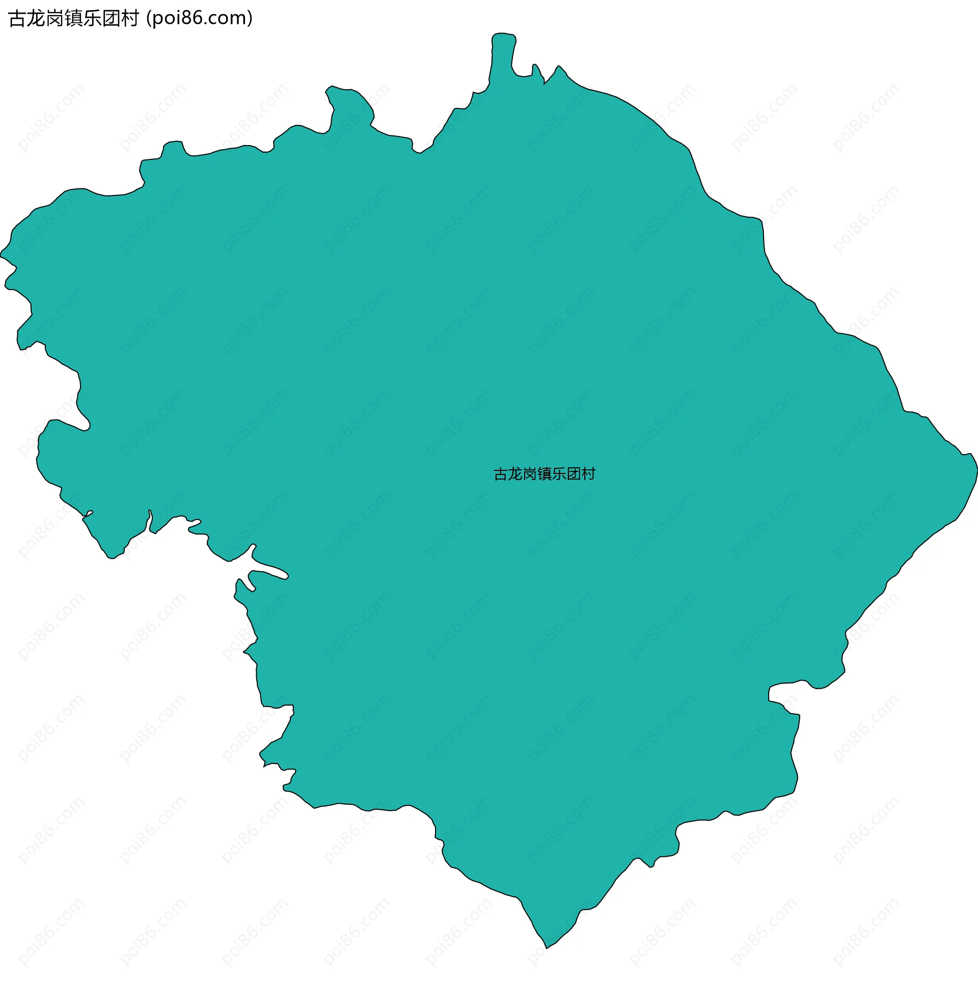 古龙岗镇乐团村边界地图