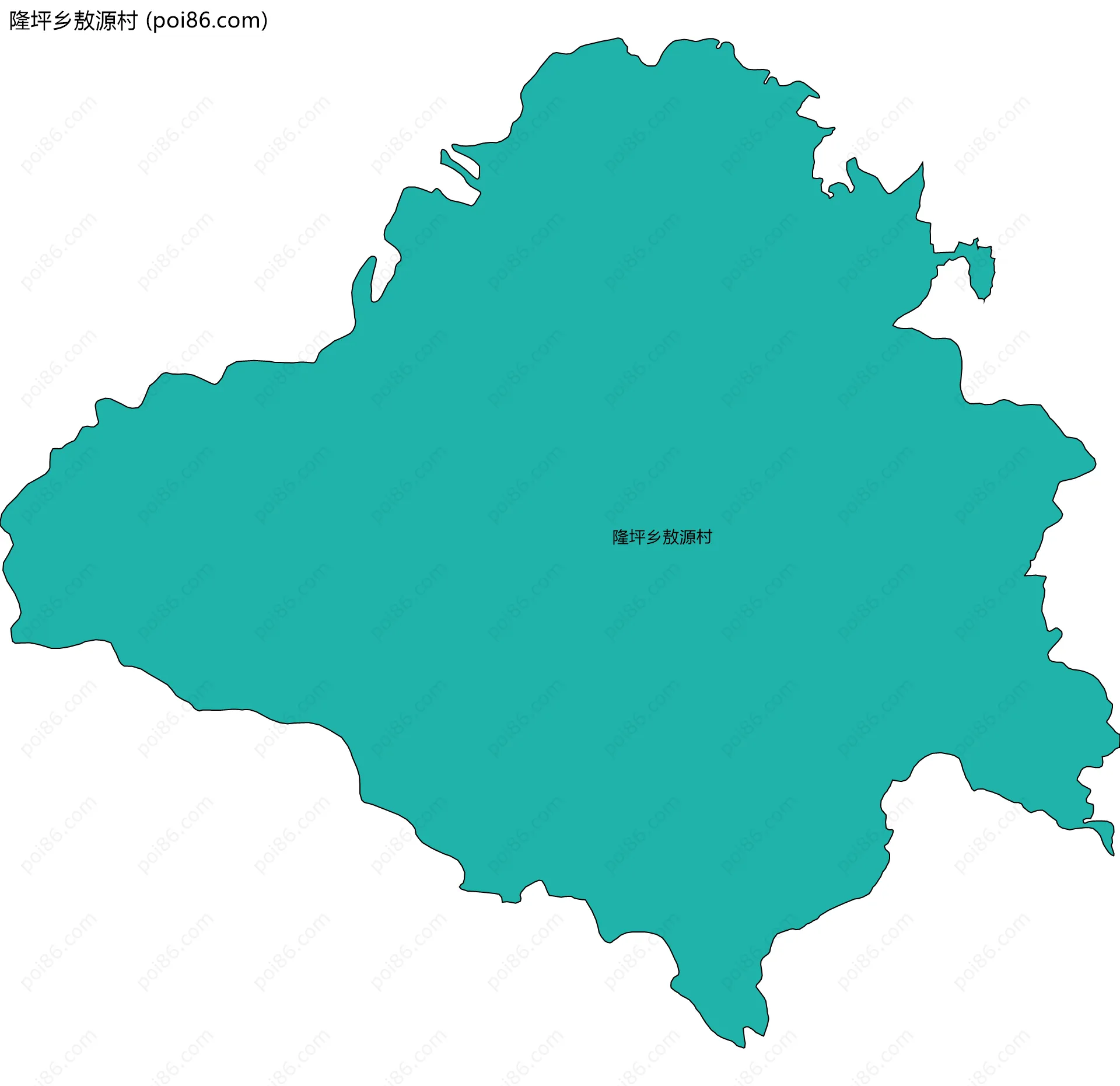 隆坪乡敖源村边界地图