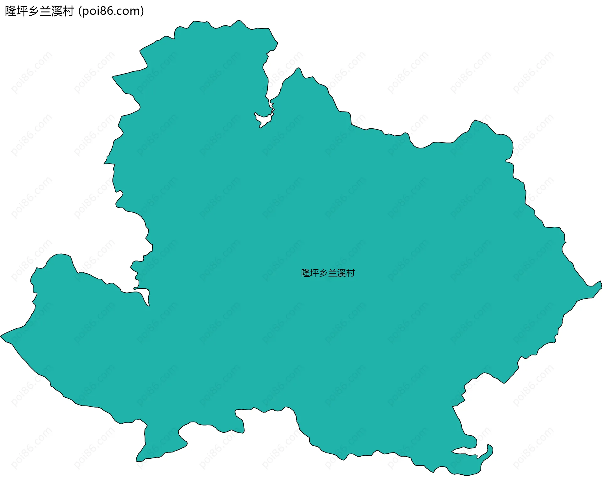 隆坪乡兰溪村边界地图