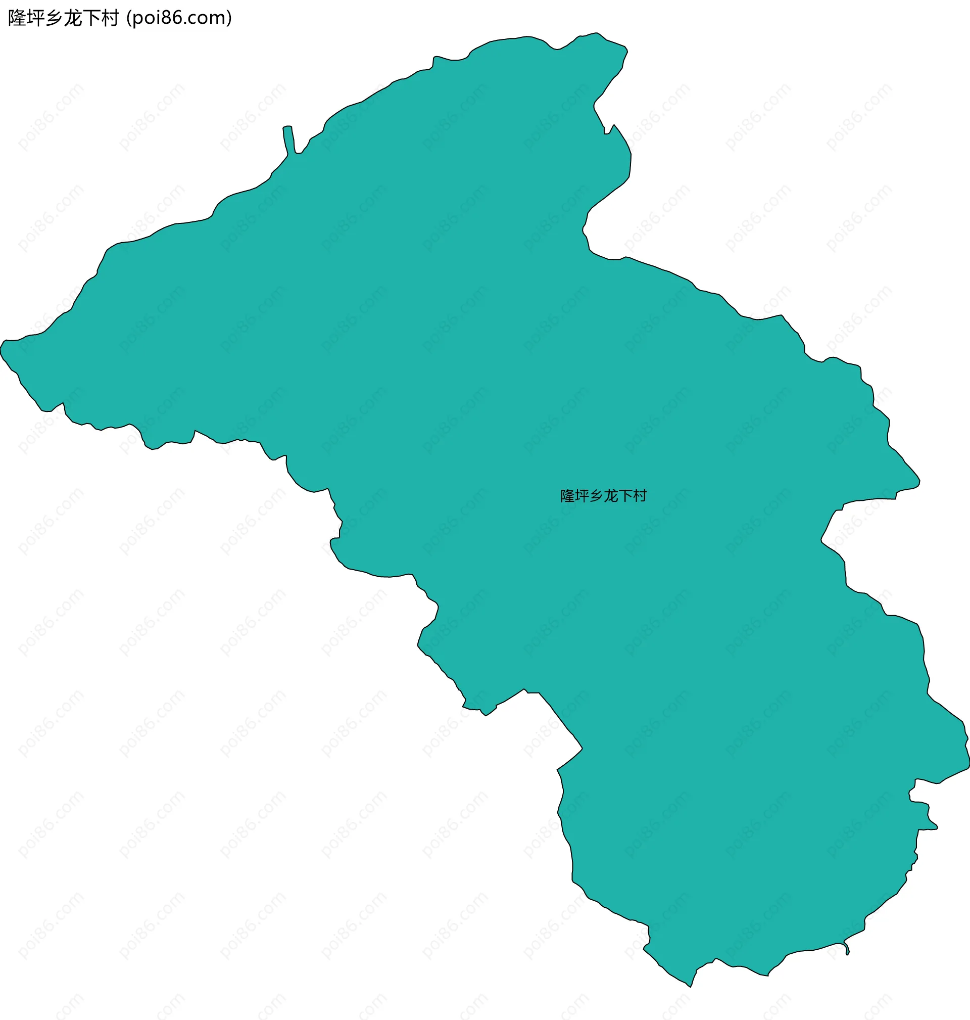 隆坪乡龙下村边界地图