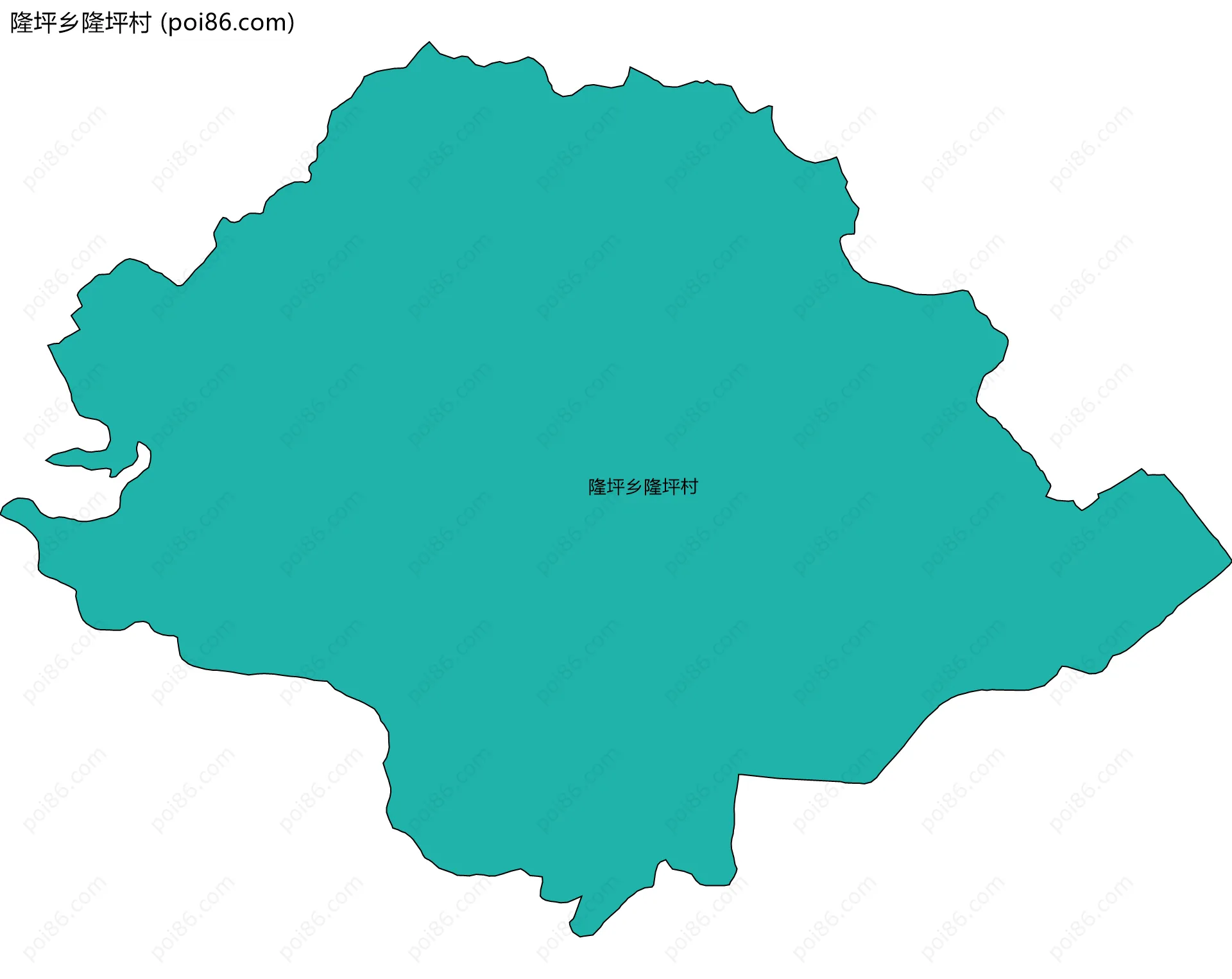 隆坪乡隆坪村边界地图