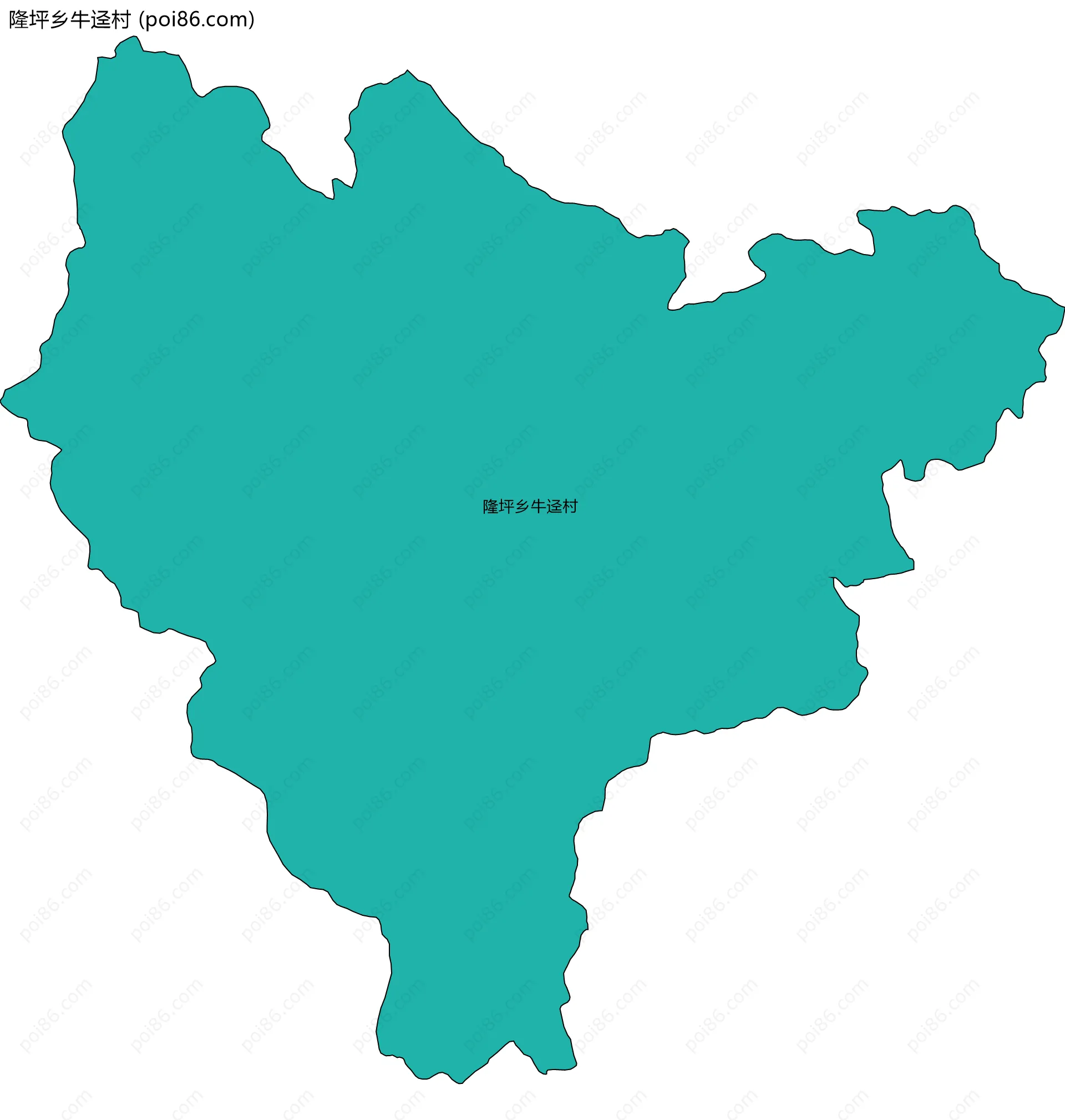 隆坪乡牛迳村边界地图