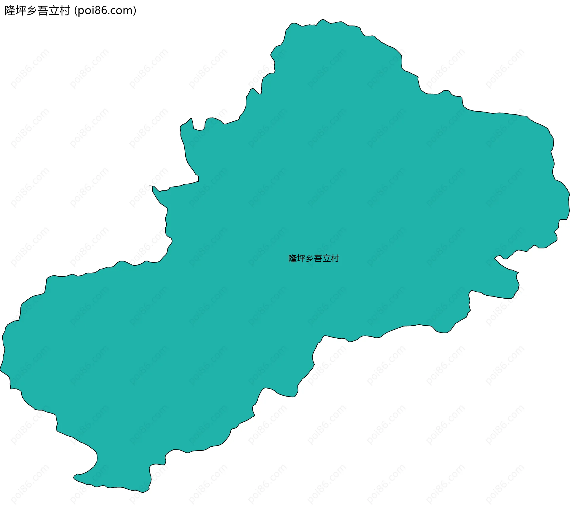 隆坪乡吾立村边界地图