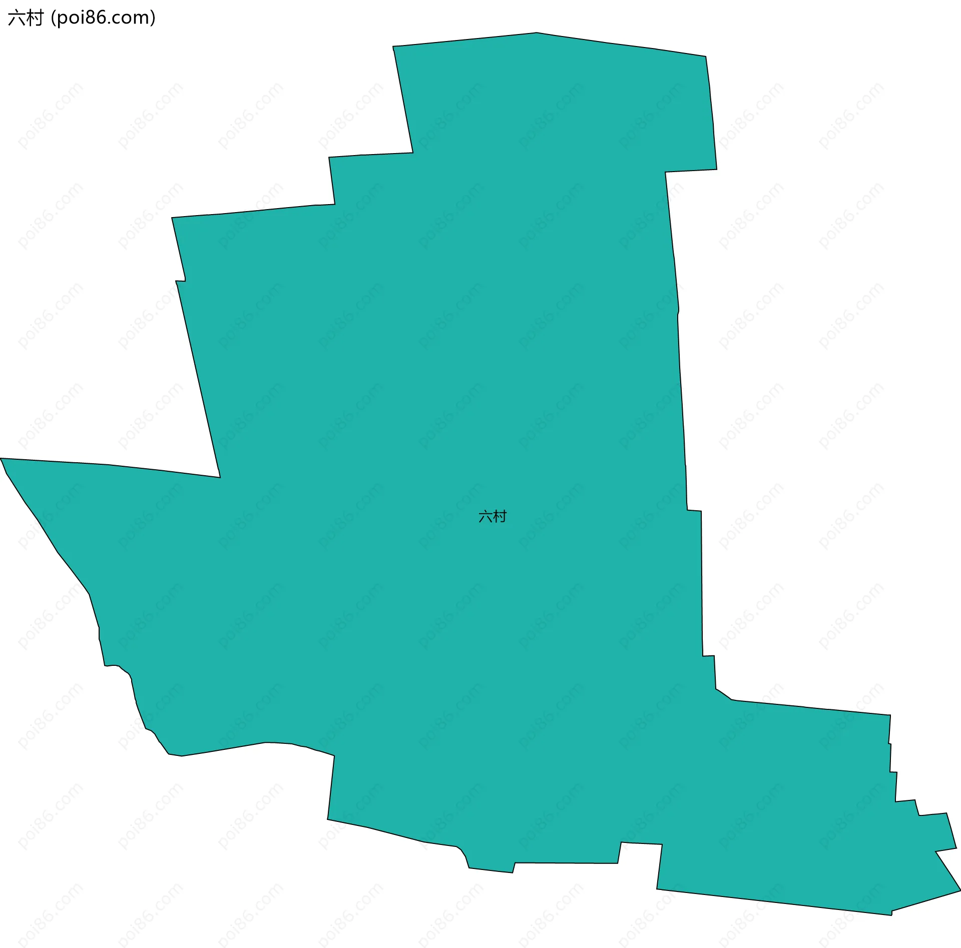 六村边界地图