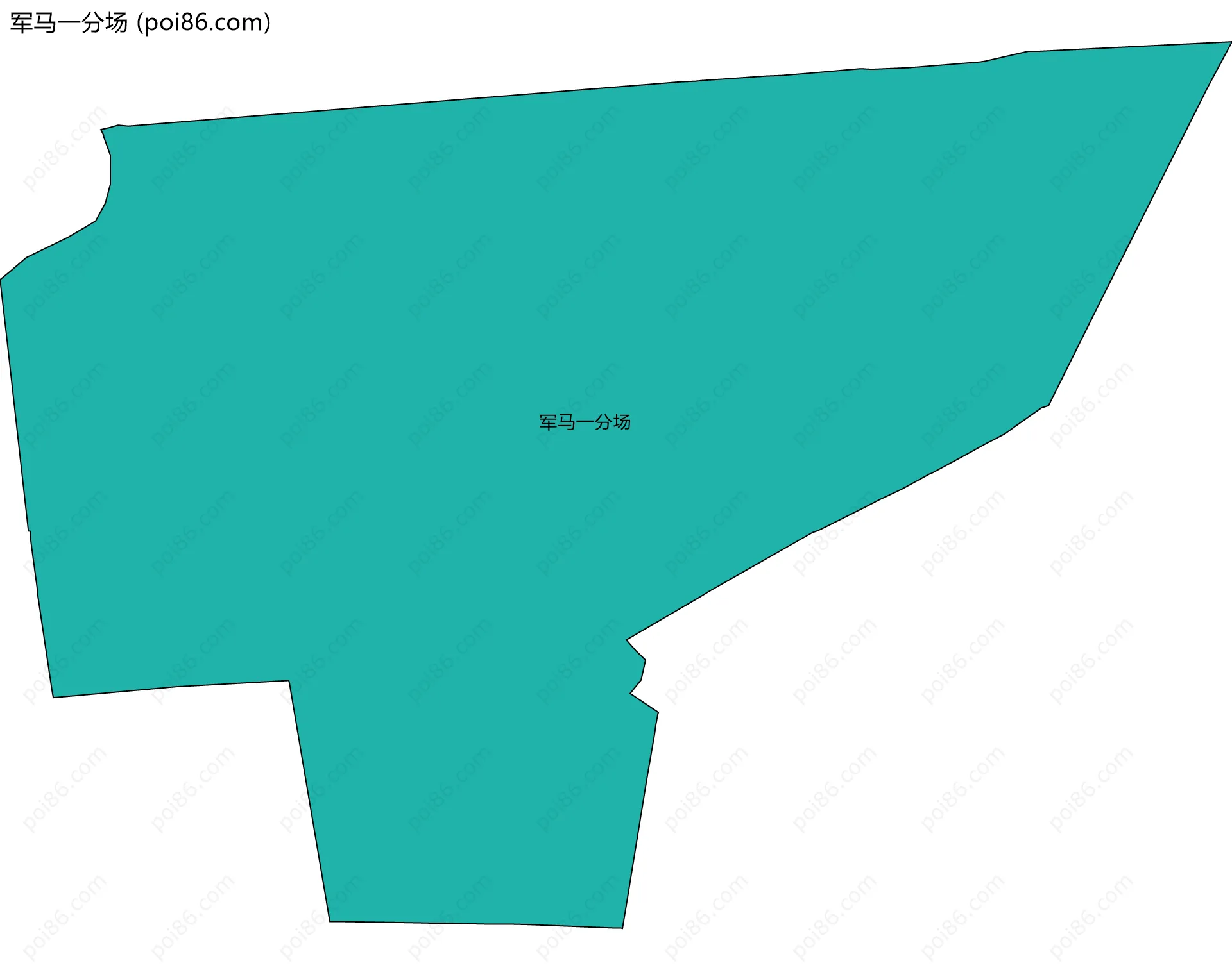 军马一分场边界地图