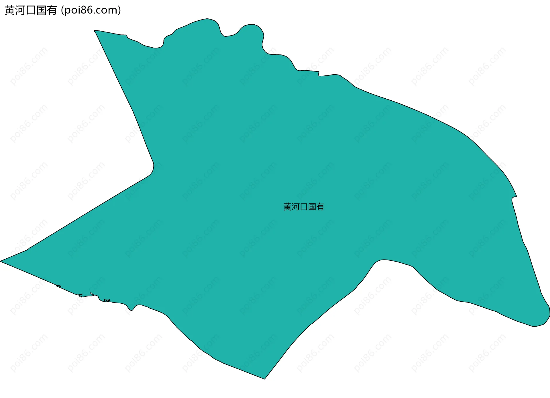 黄河口国有边界地图