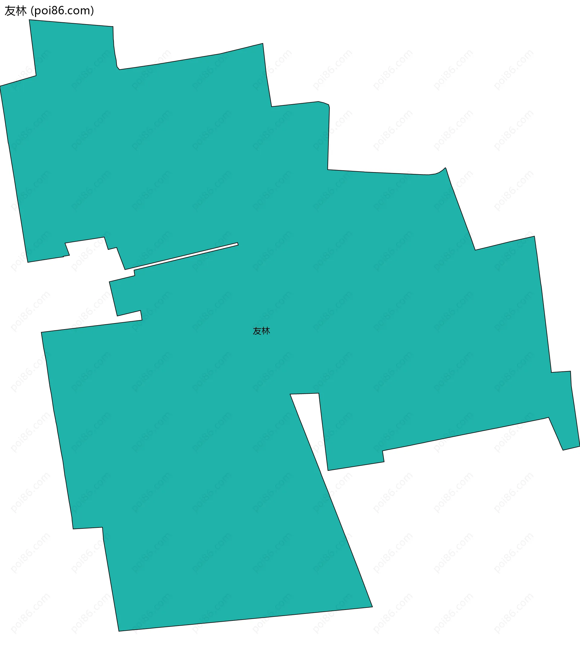 友林边界地图