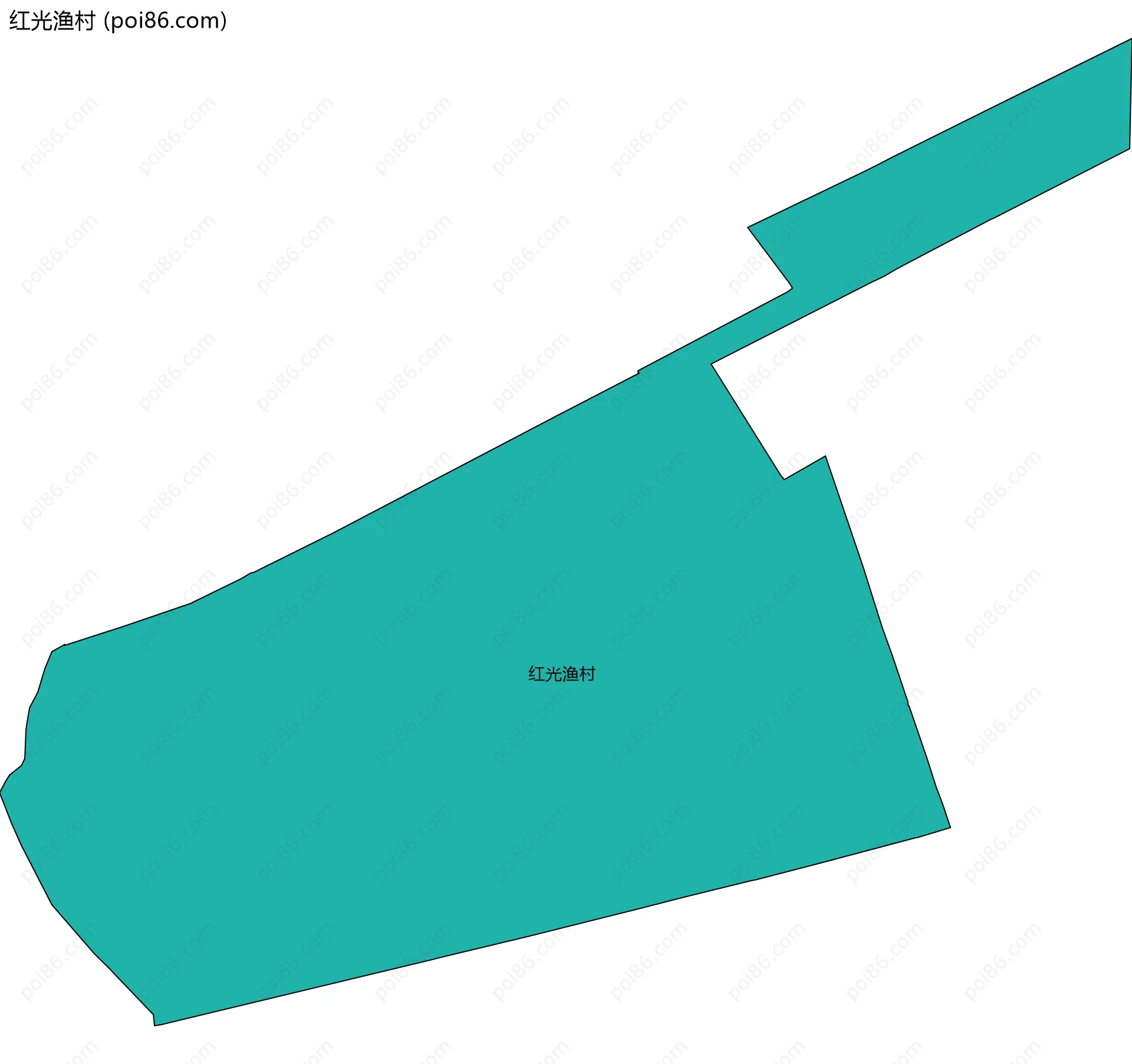 红光渔村边界地图