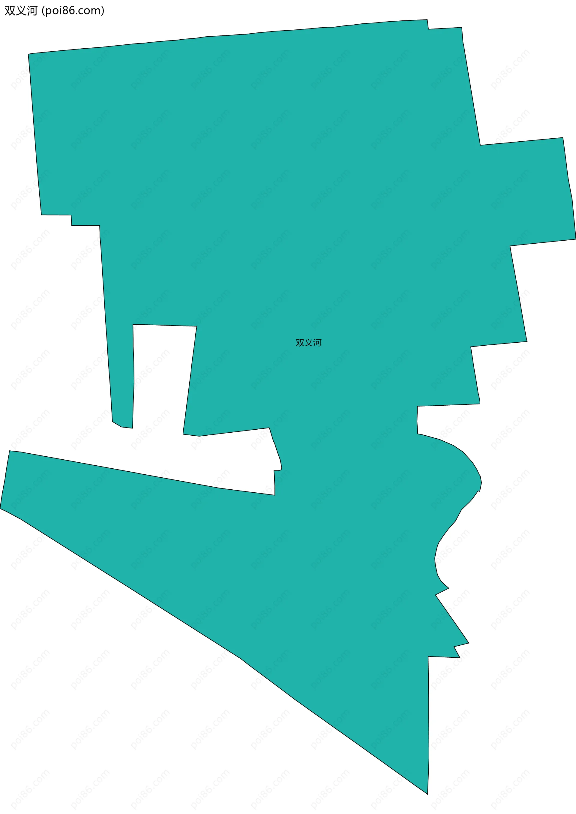 双义河边界地图