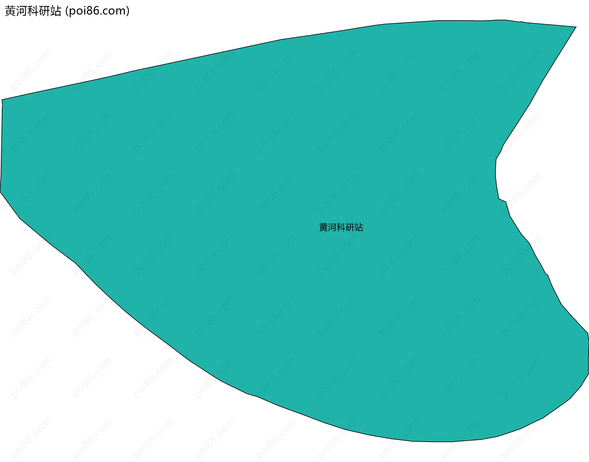 黄河科研站边界地图