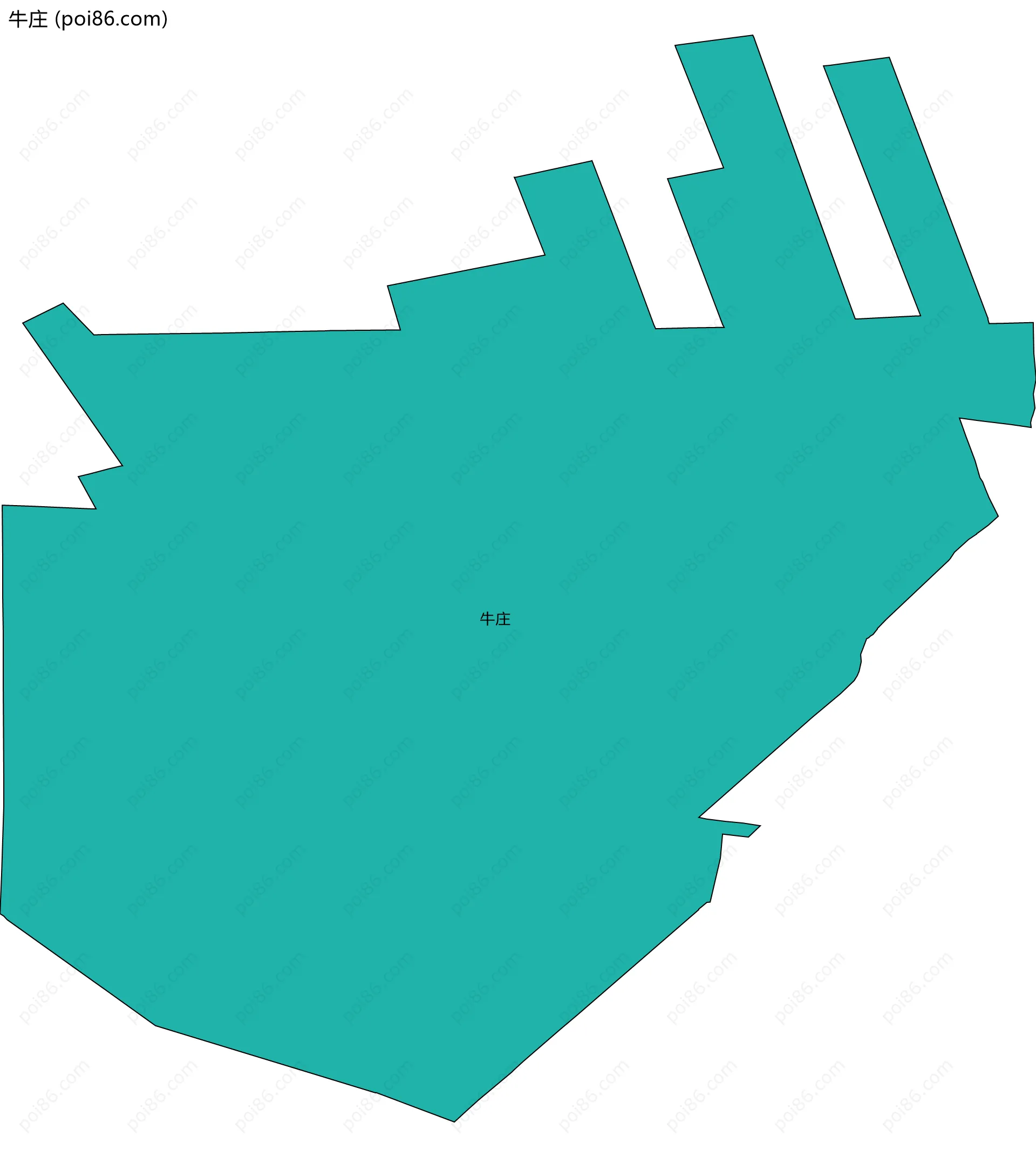 牛庄边界地图