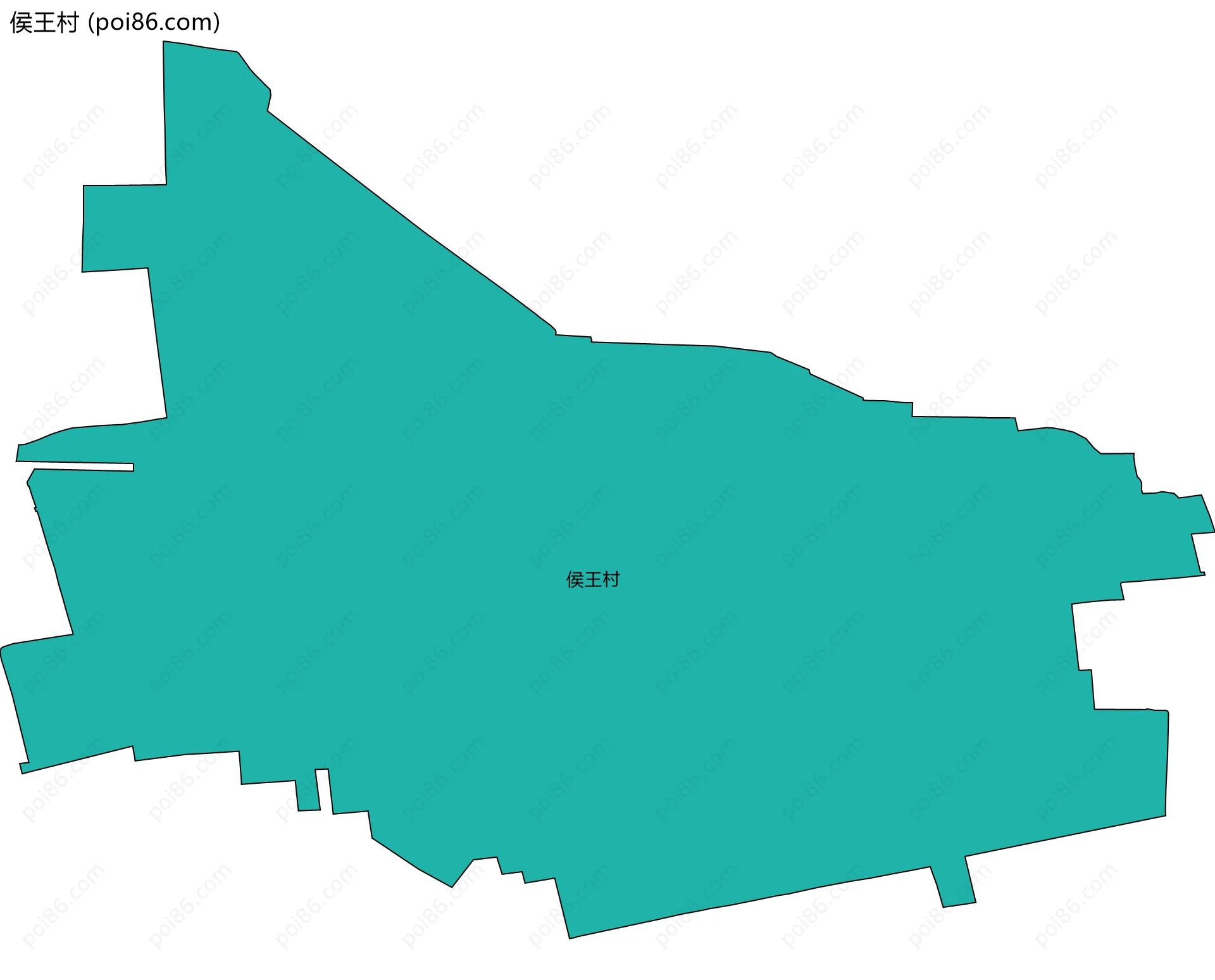 侯王村边界地图