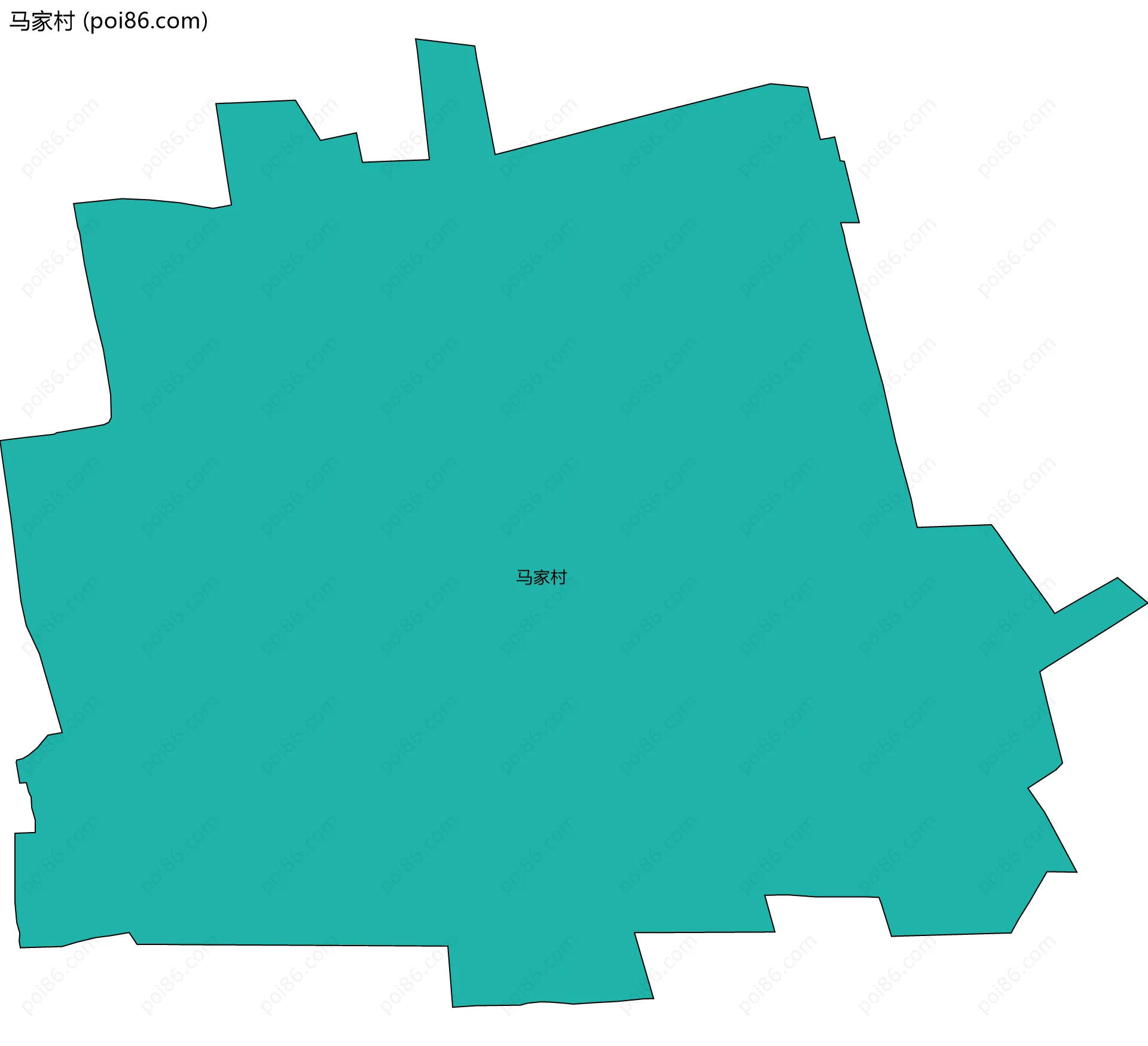 马家村边界地图