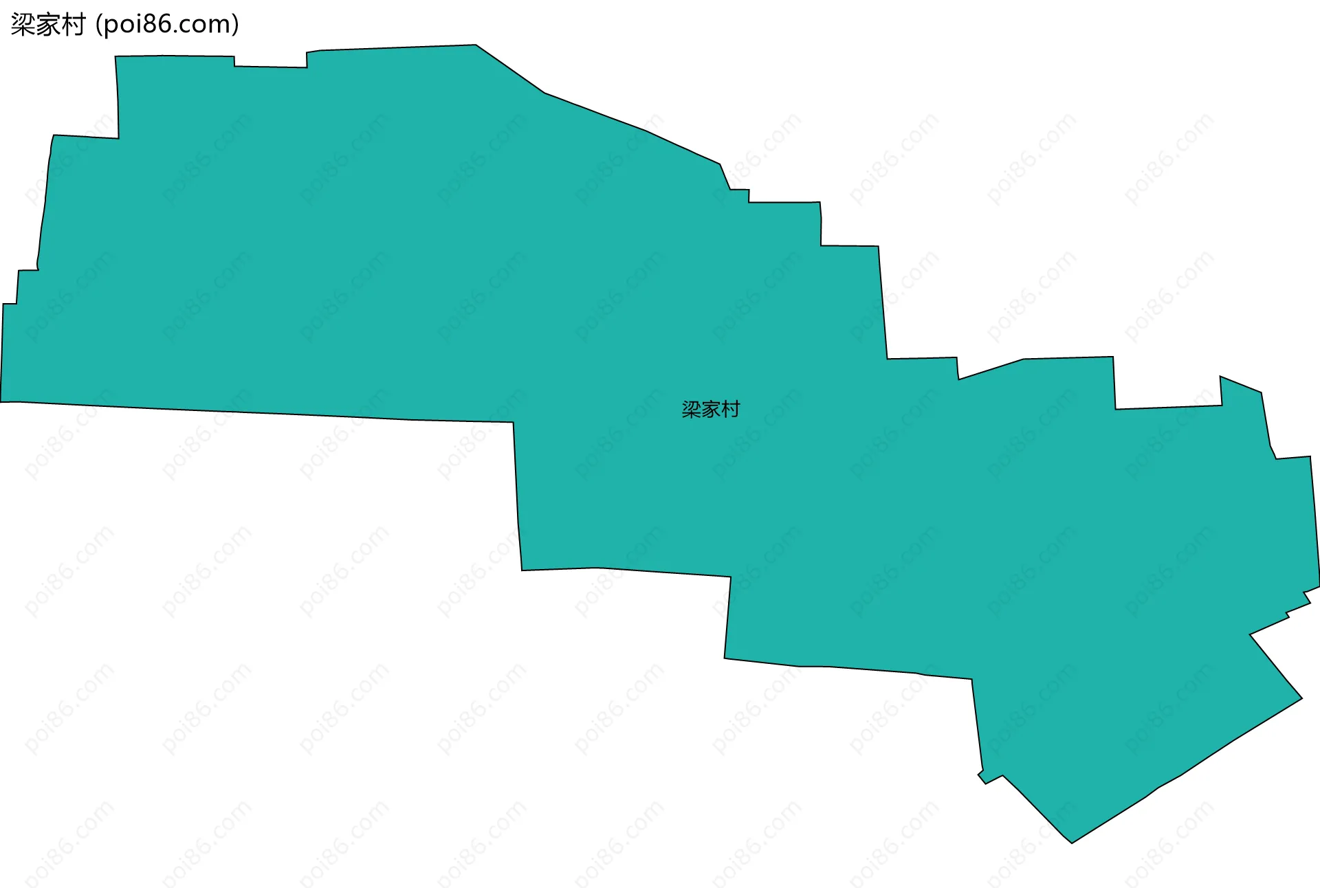 梁家村边界地图
