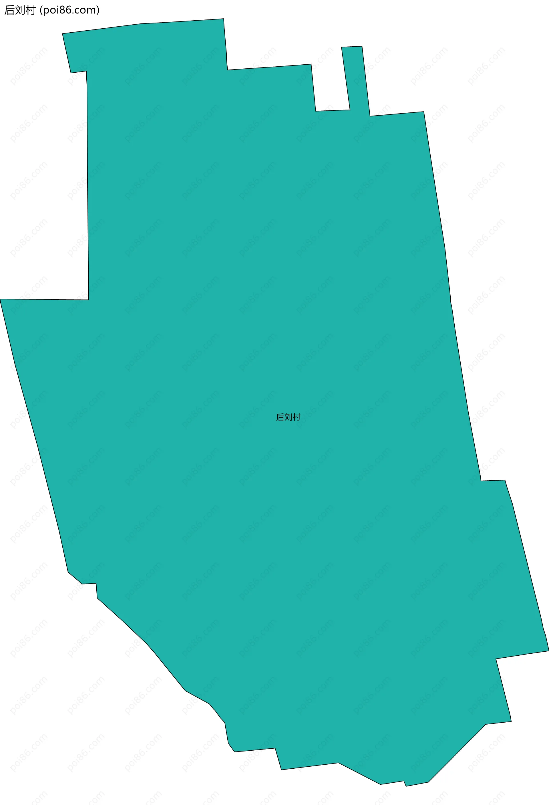 后刘村边界地图