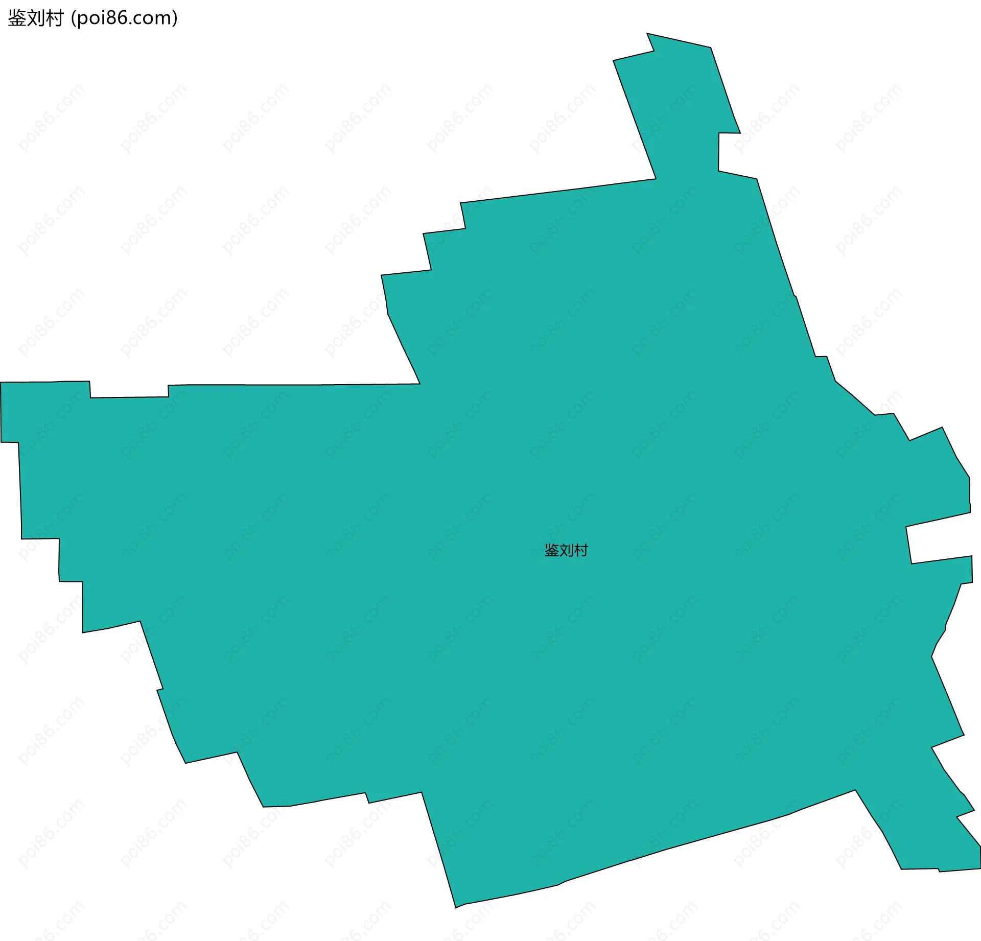 鉴刘村边界地图