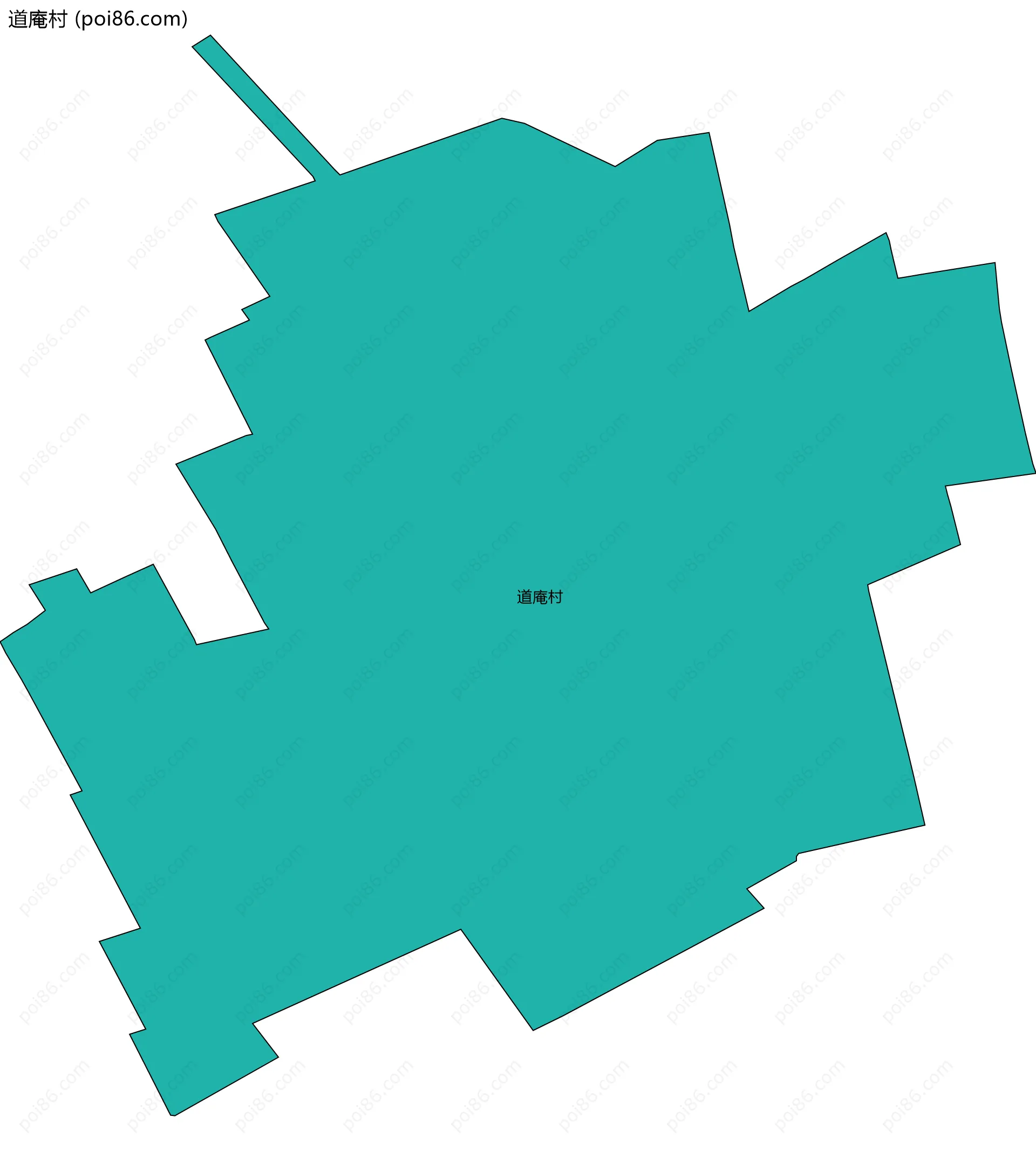 道庵村边界地图