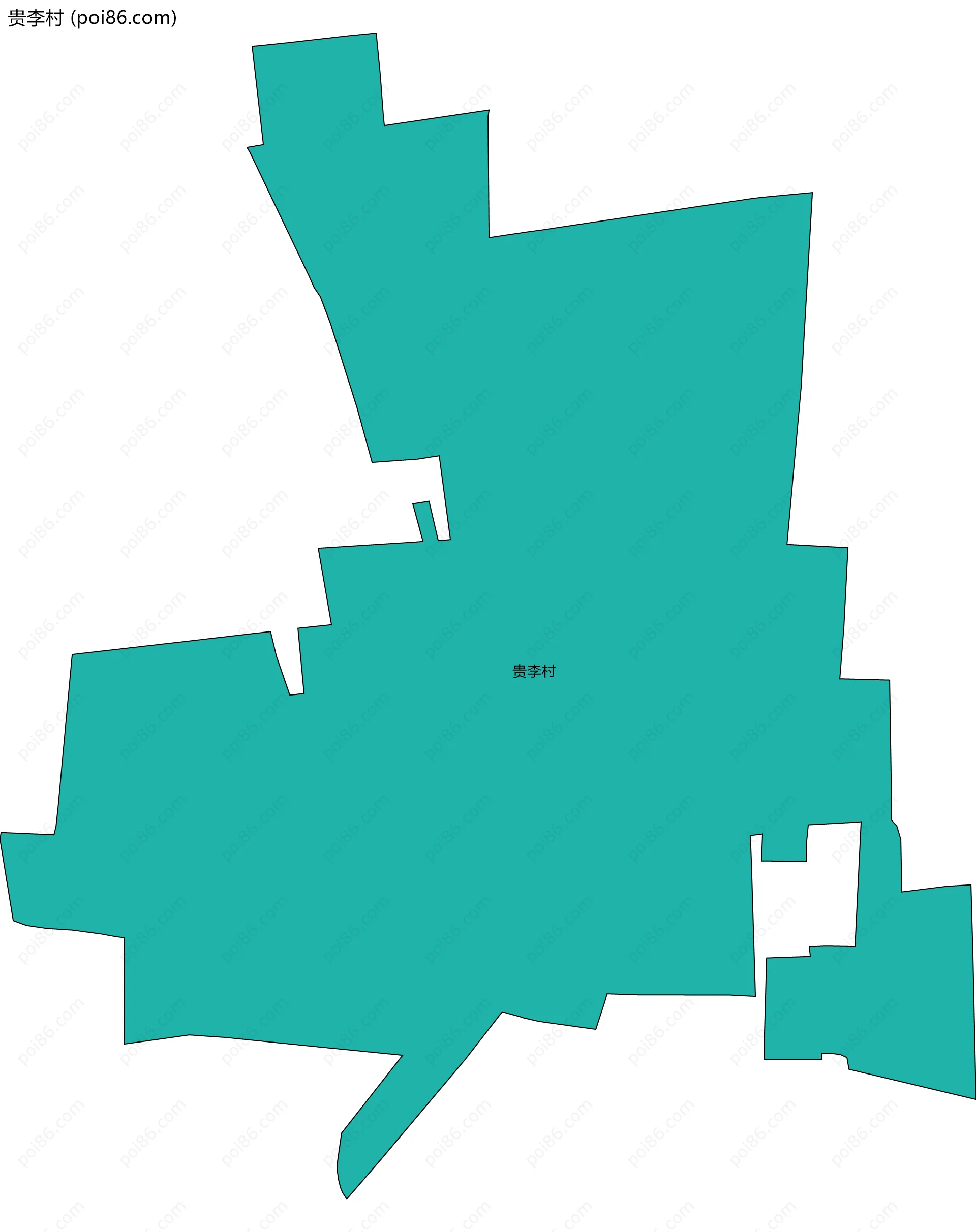 贵李村边界地图