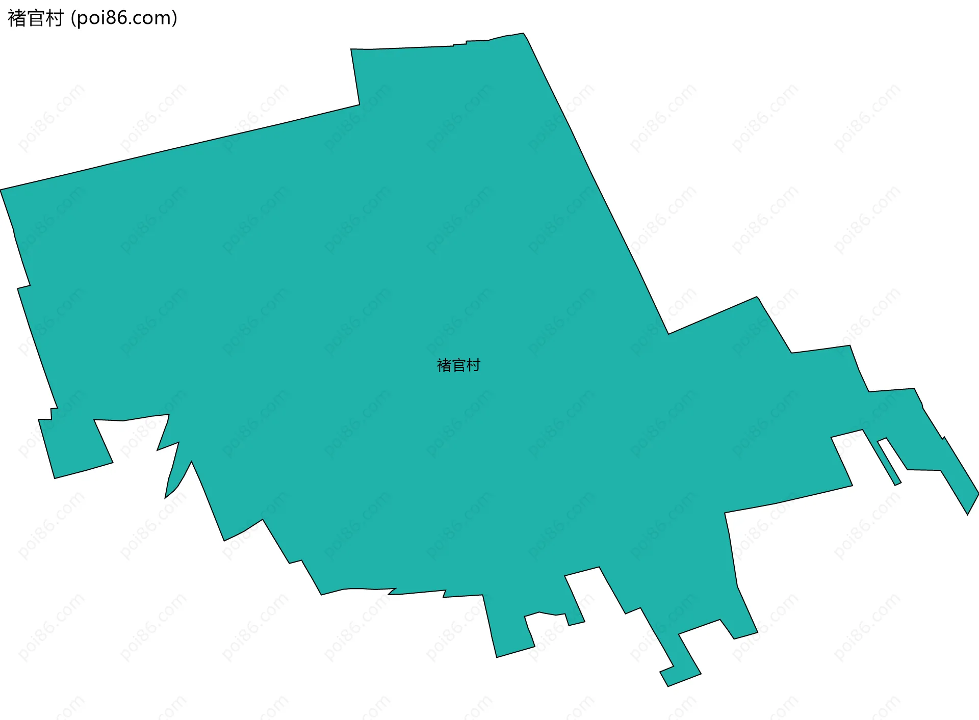 褚官村边界地图