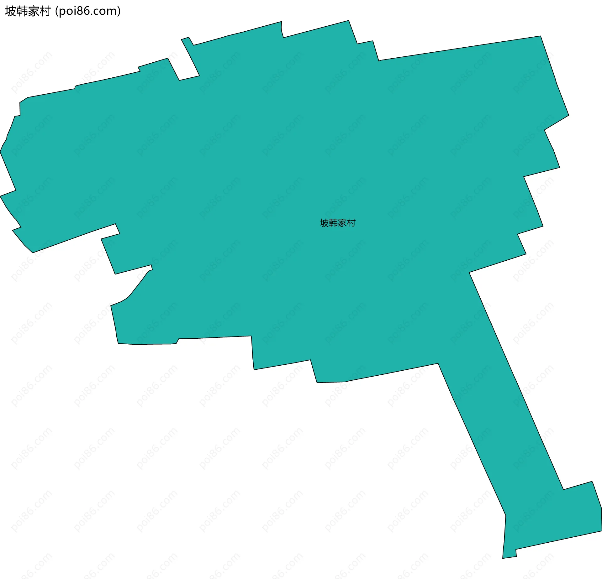坡韩家村边界地图