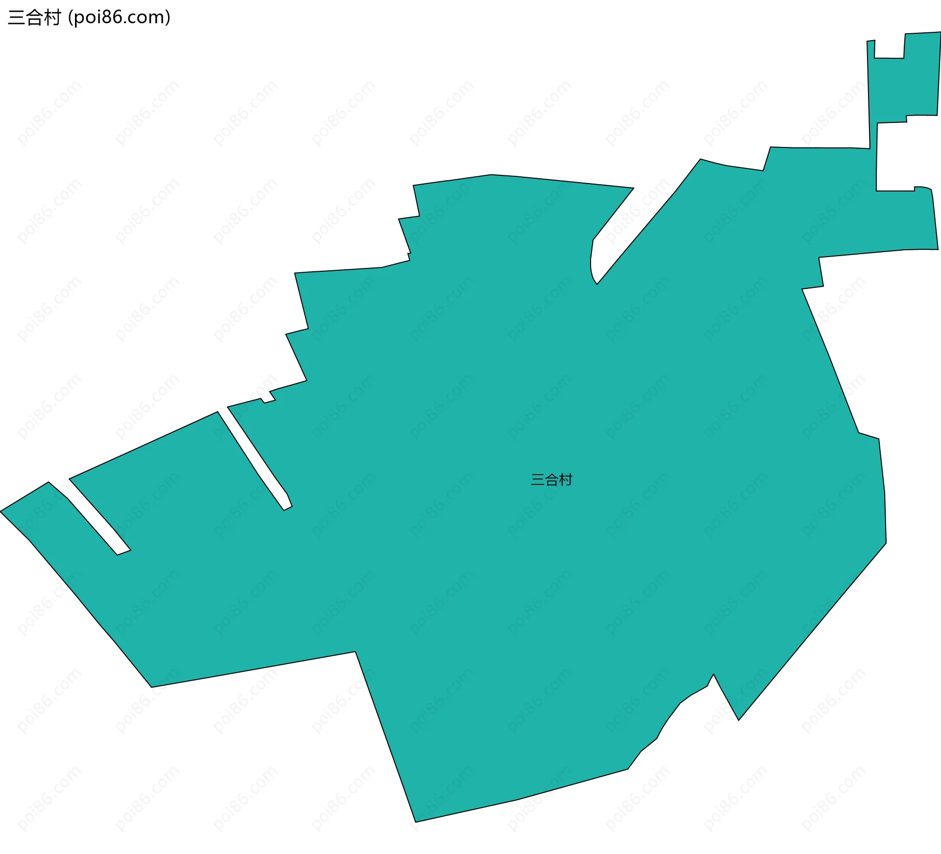 三合村边界地图