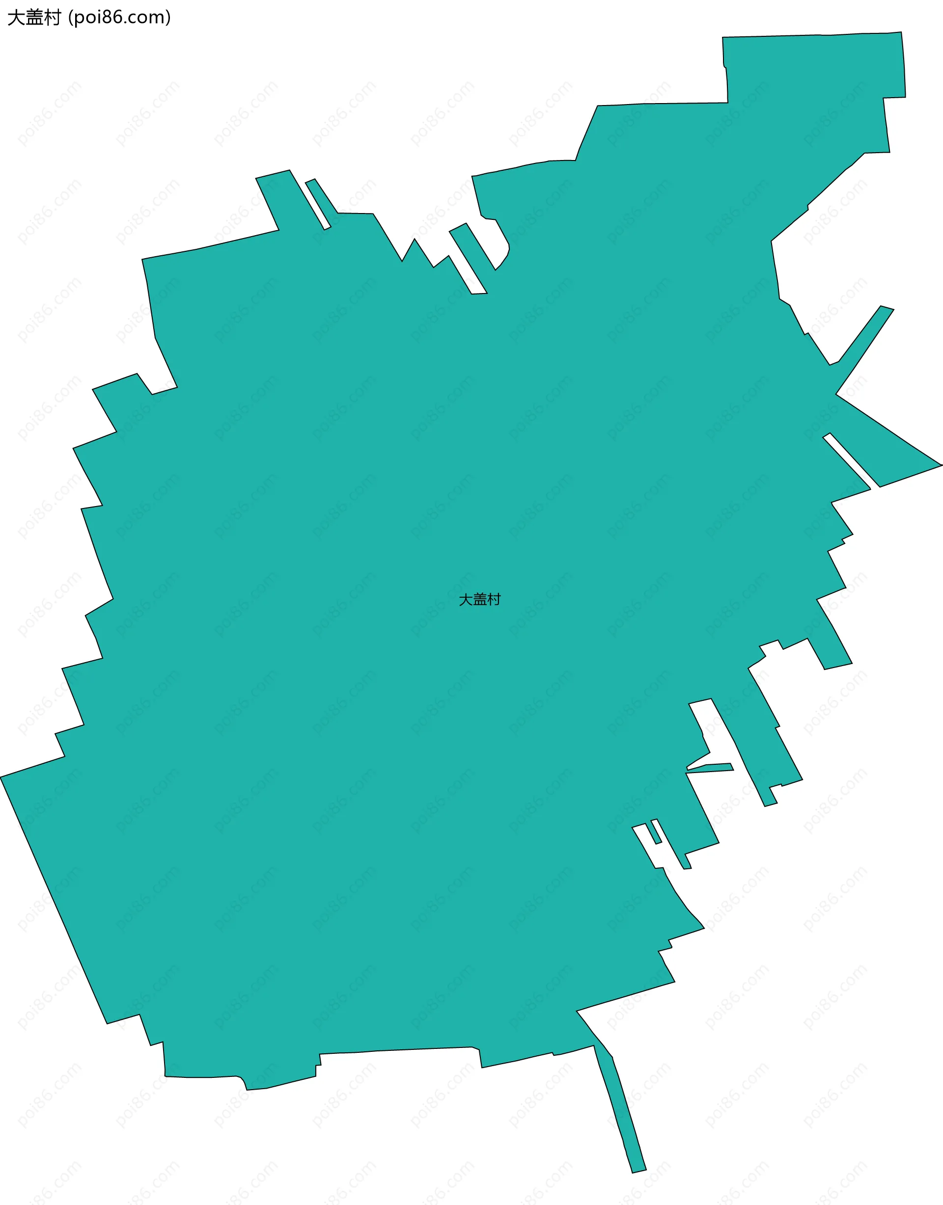 大盖村边界地图