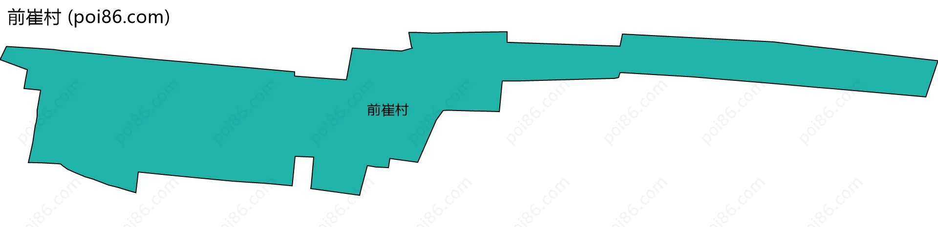 前崔村边界地图