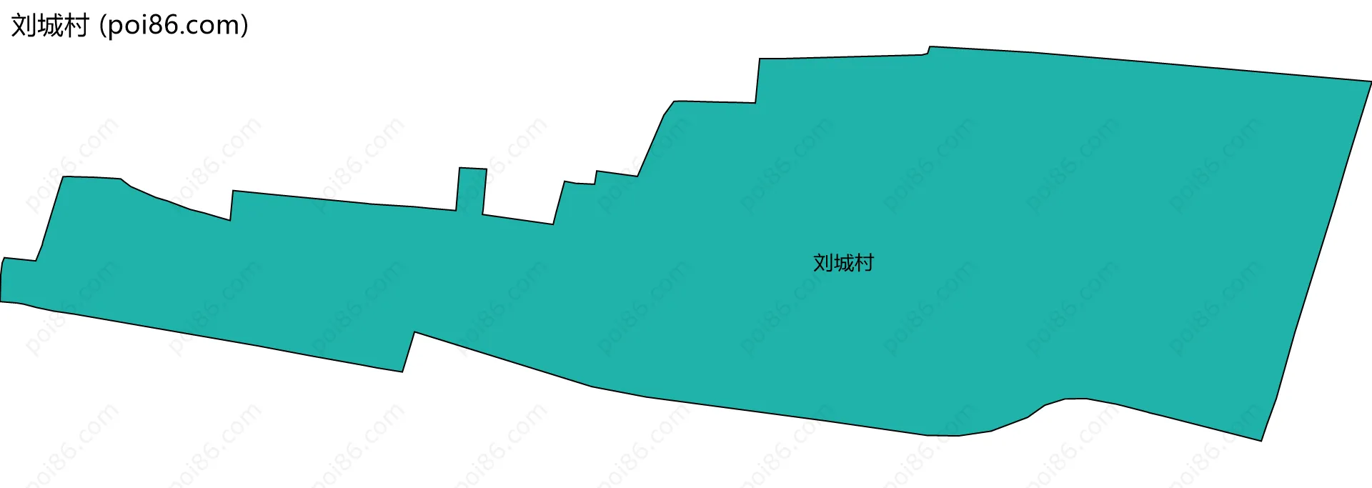 刘城村边界地图