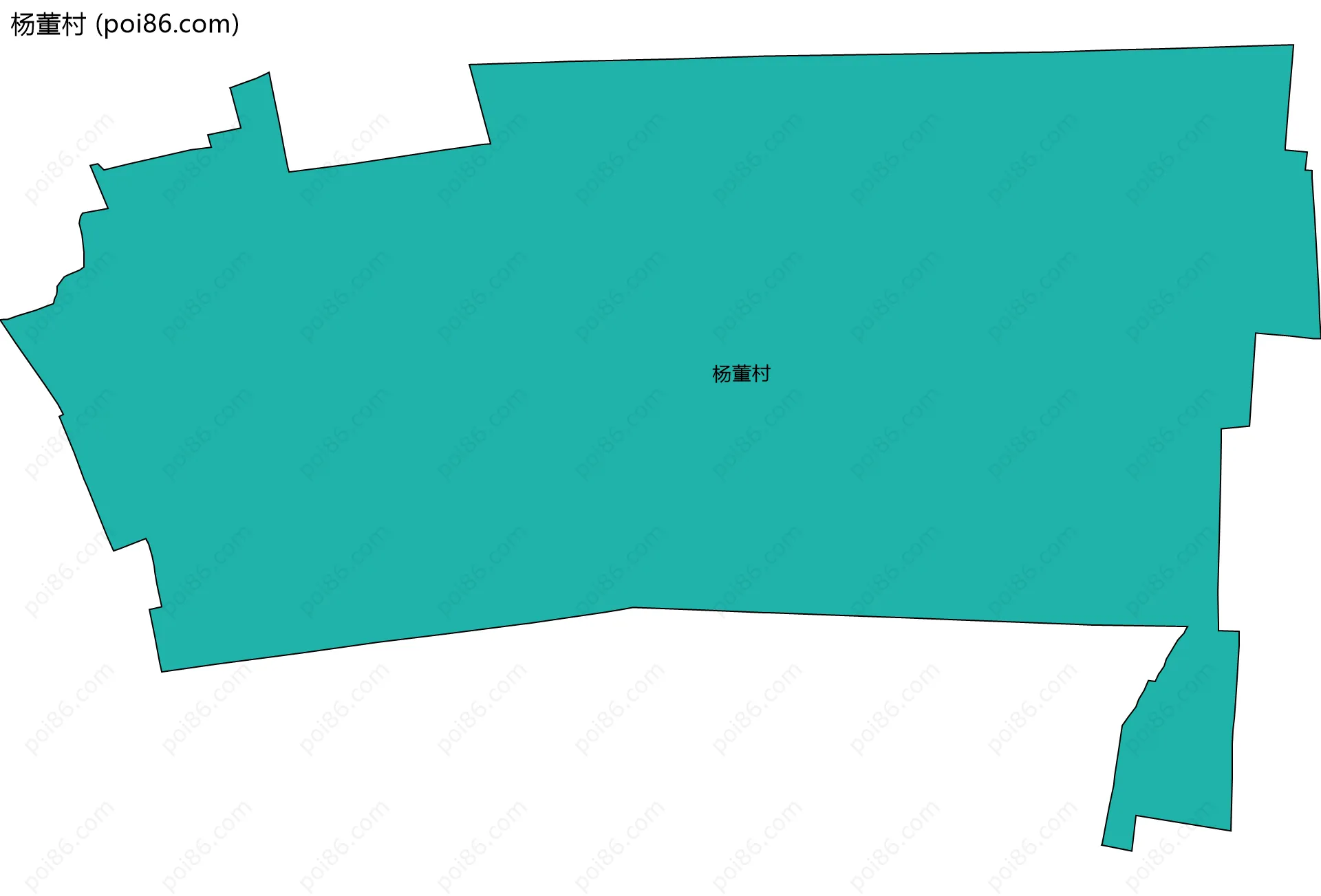 杨董村边界地图