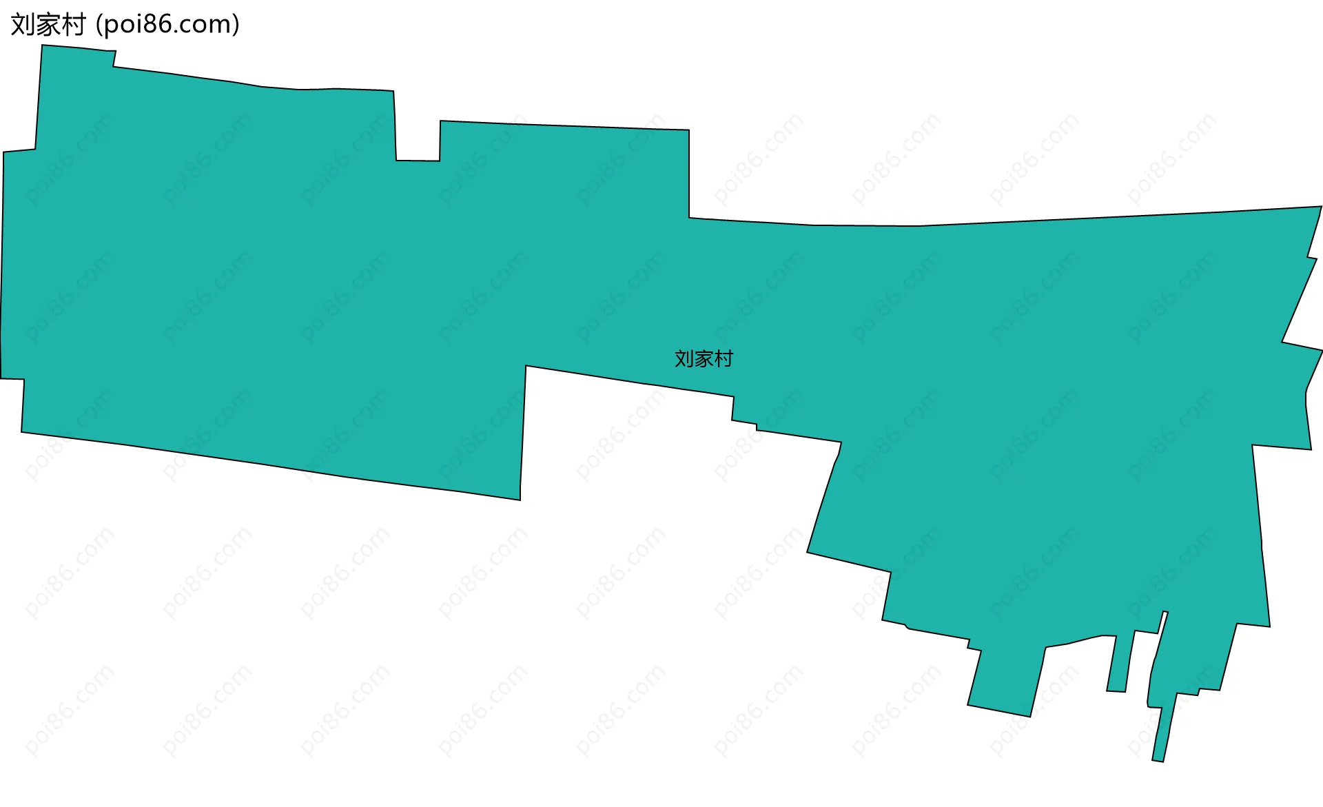 刘家村边界地图