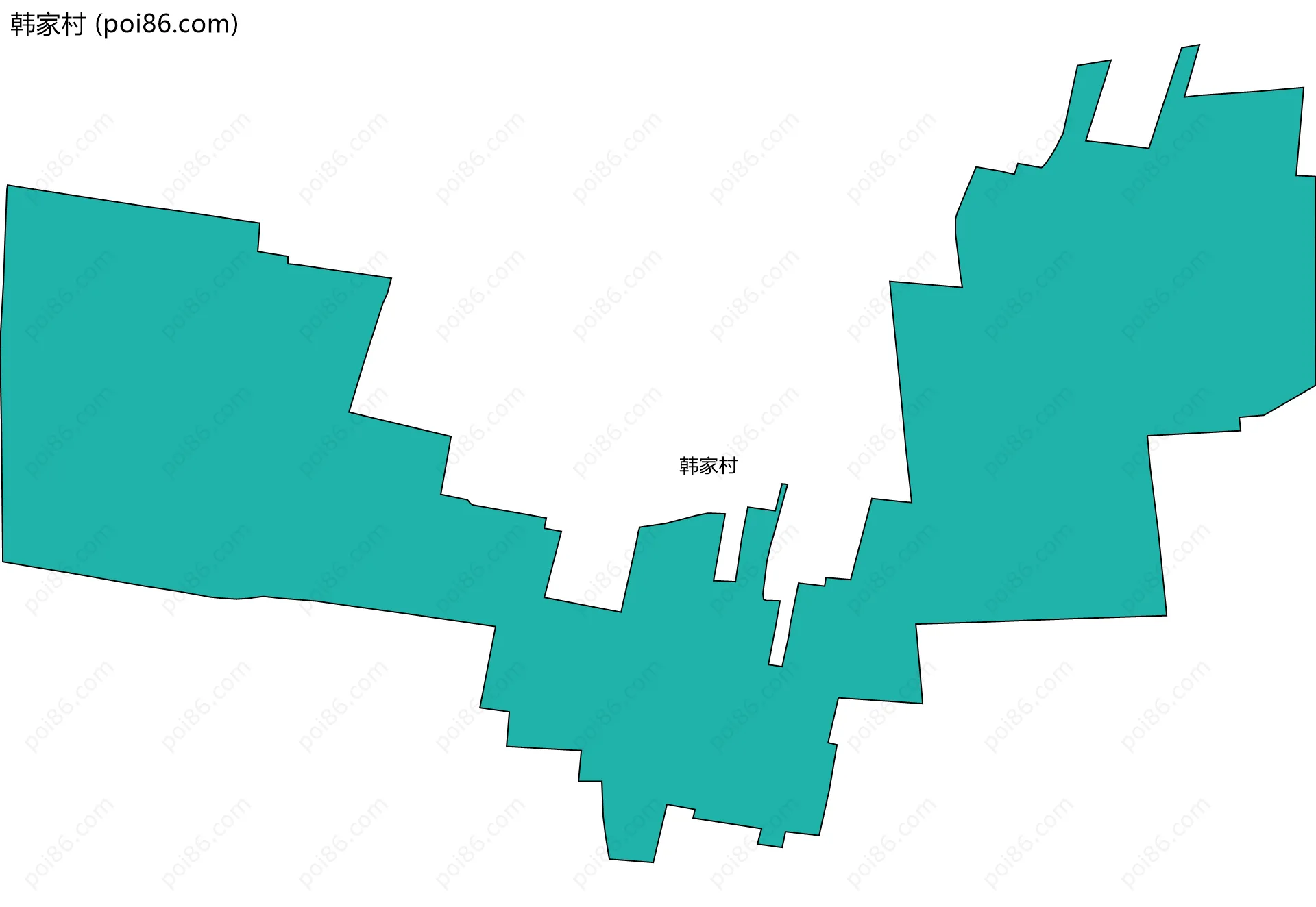 韩家村边界地图