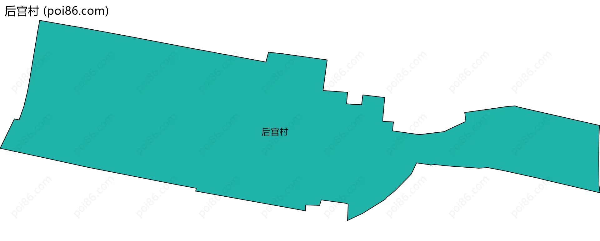 后宫村边界地图